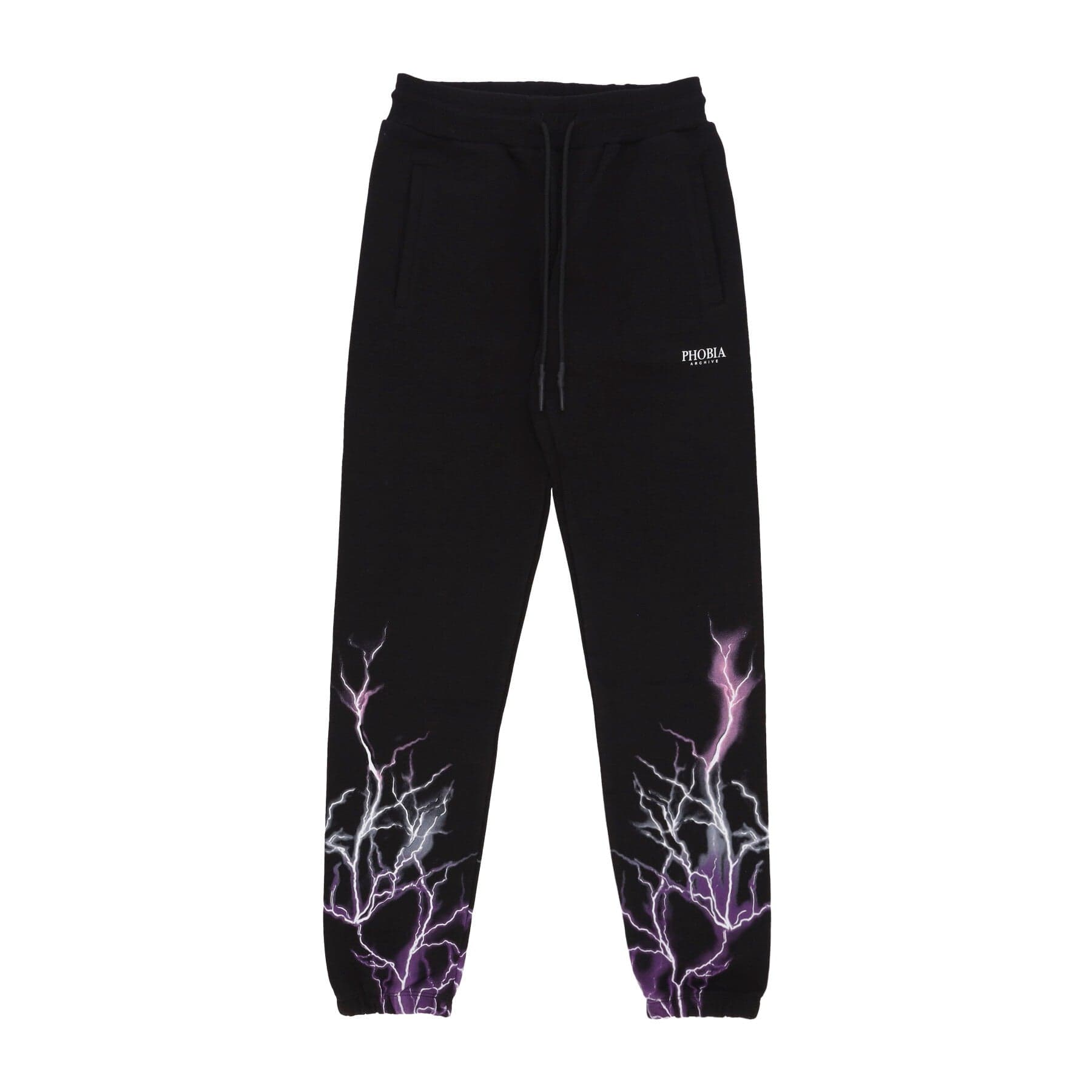PHOBIA Pantalone Tuta Leggero Uomo Lightning Pants Black/purple/grey/fuchsia - 5
