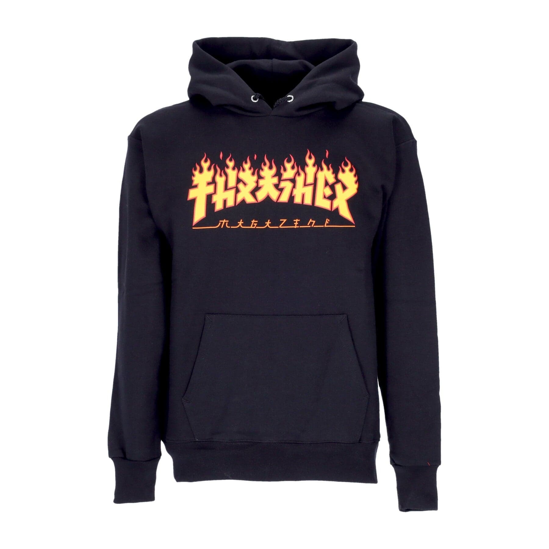 THRASHER Felpa Cappuccio Uomo Godzilla Flame Hood Black/yellow – XL – giacca