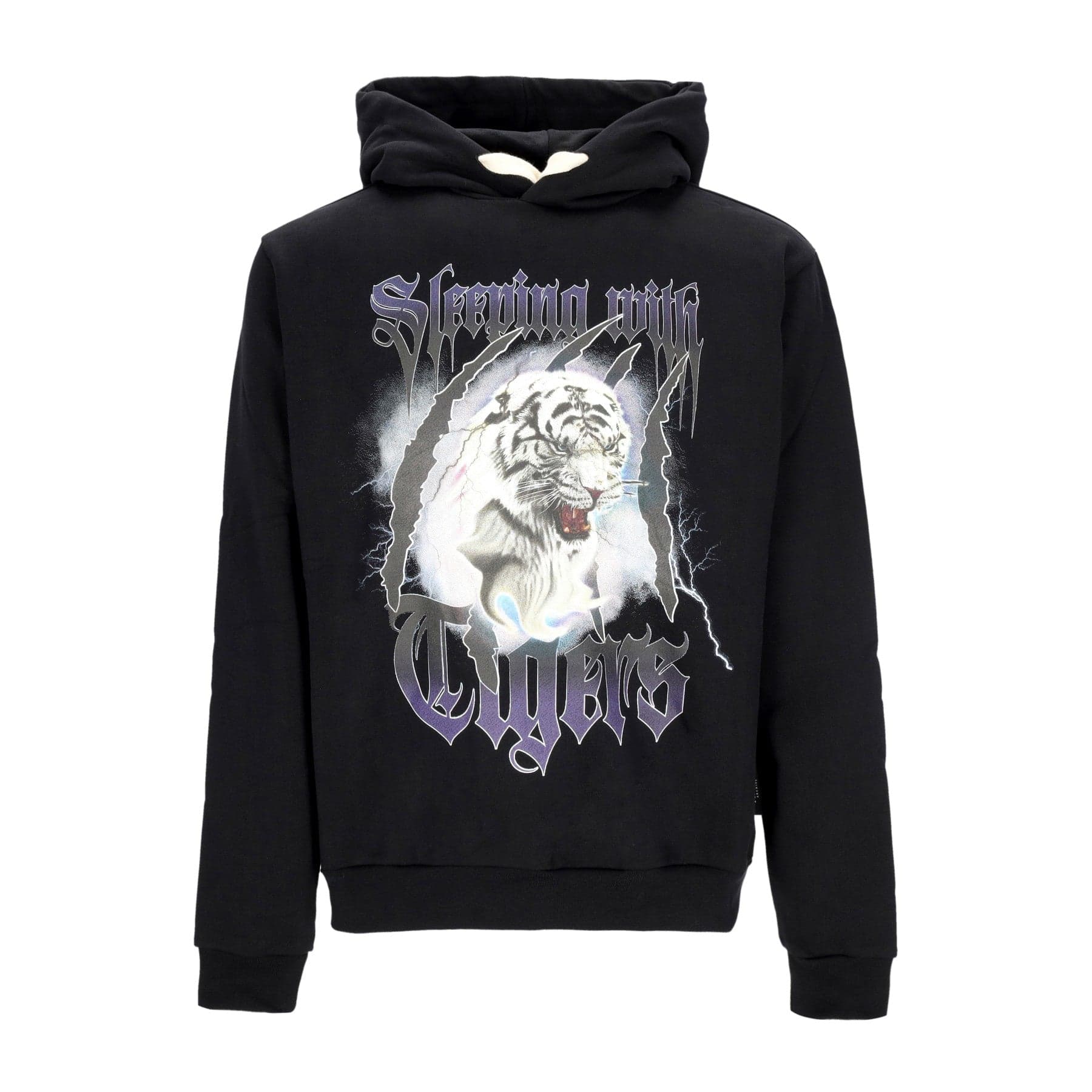 PHOBIA Felpa Leggera Cappuccio Uomo Tiger Hoodie X Emis Killa Black – giacca