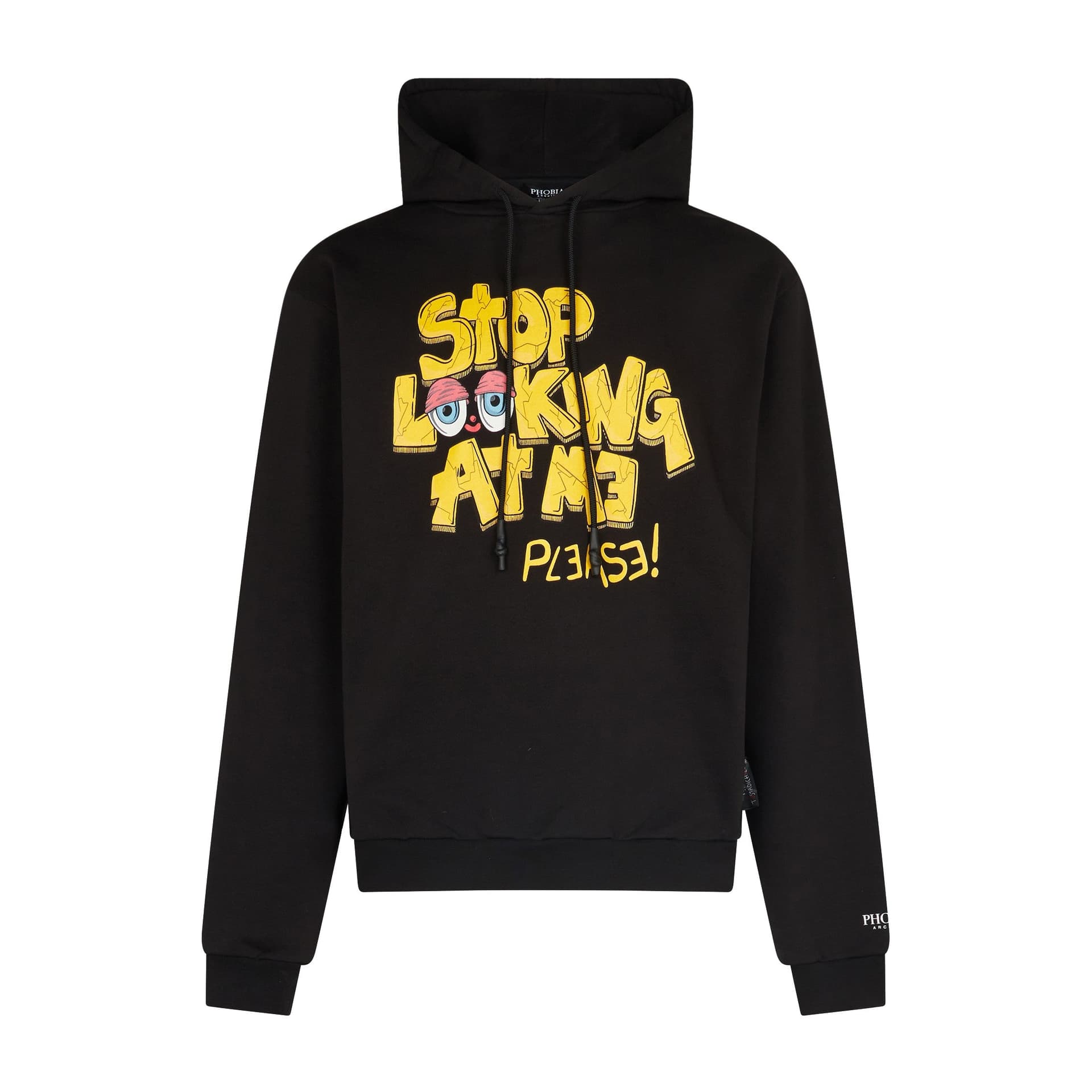 PHOBIA Felpa Leggera Cappuccio Uomo Tdc Please Hoodie X Testa Di Chezzo Black – giacca