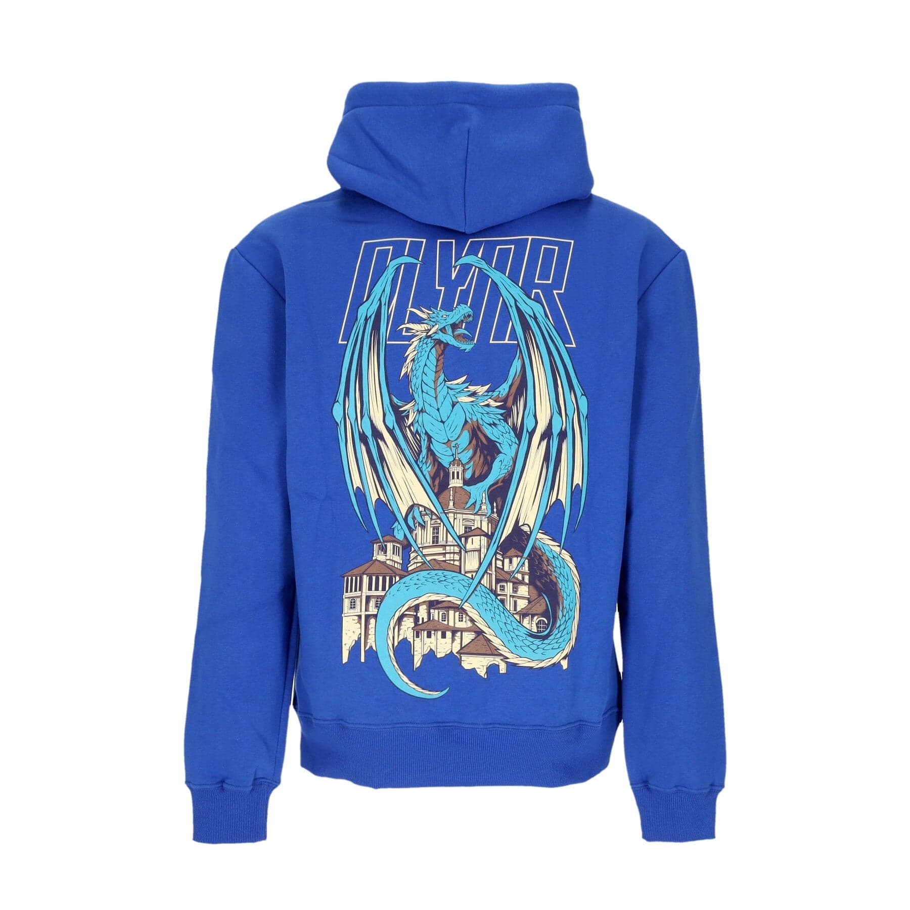 DOLLY NOIRE Felpa Cappuccio Uomo Blue Dragon Hoodie Blue - 3