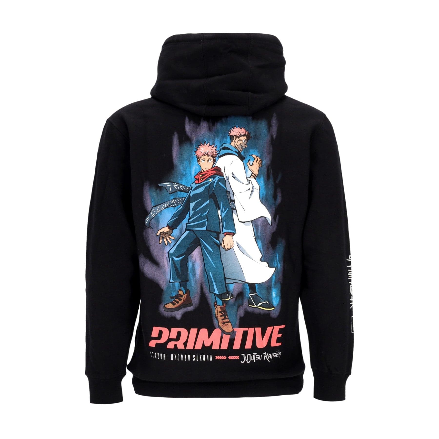 PRIMITIVE Felpa Cappuccio Zip Uomo Itadori Sukuna Zip Hoodie X Jujutsu Kaisen Black - 3