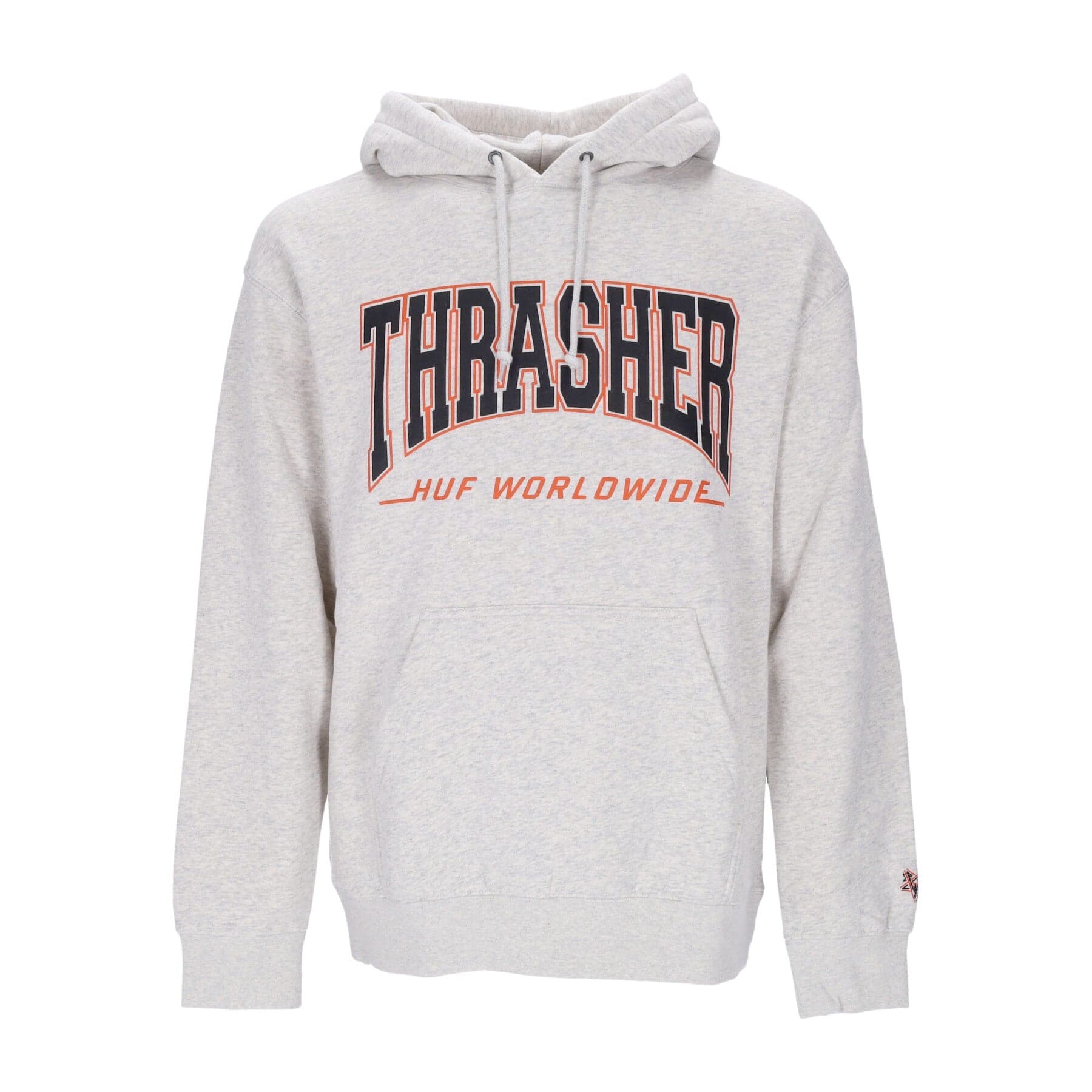 HUF Felpa Cappuccio Uomo Bayview P/o Hoodie X Thrasher Athletic Heather - 5