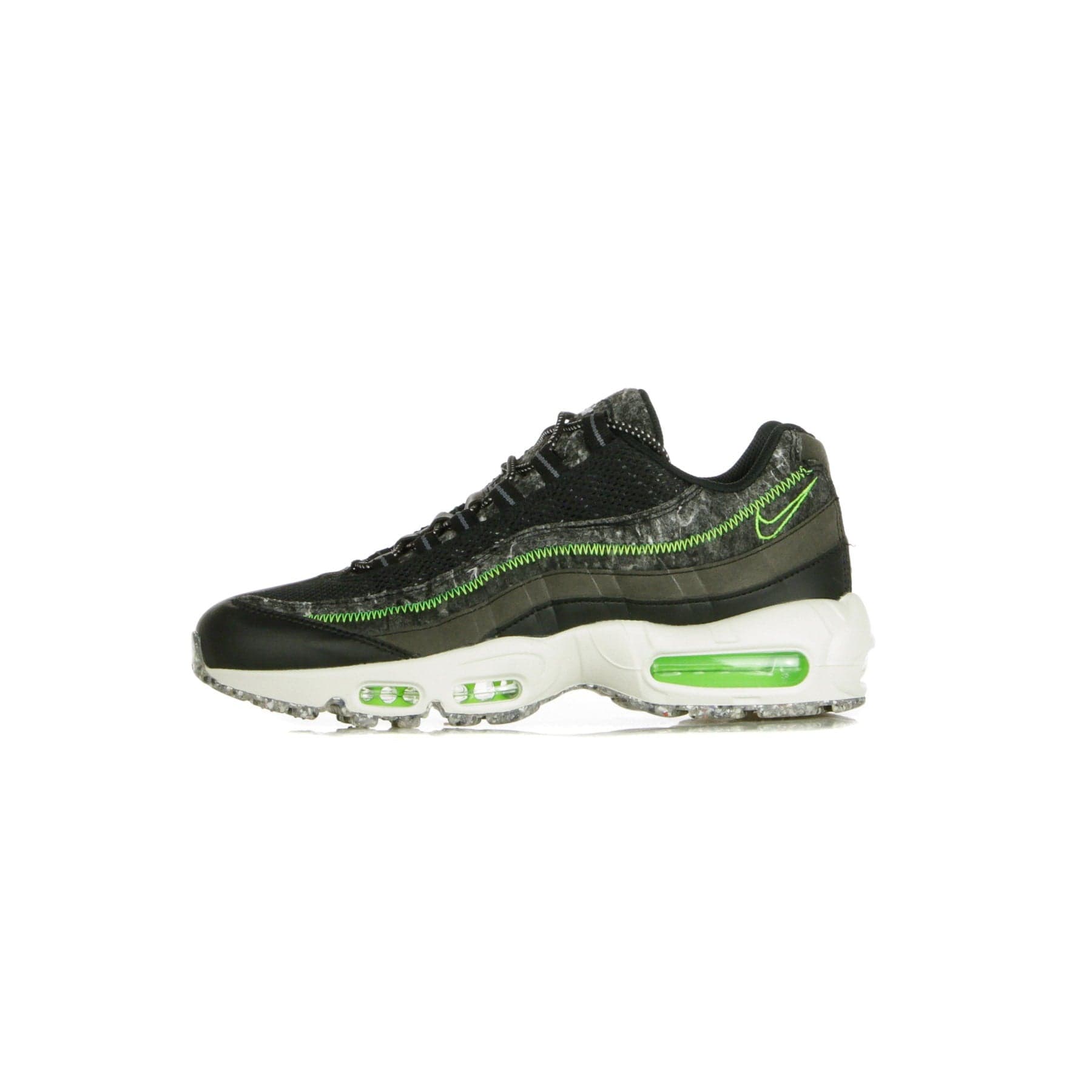 Nike Scarpa Bassa Uomo Air Max 95 Black/electric Green/smoke Grey - 13