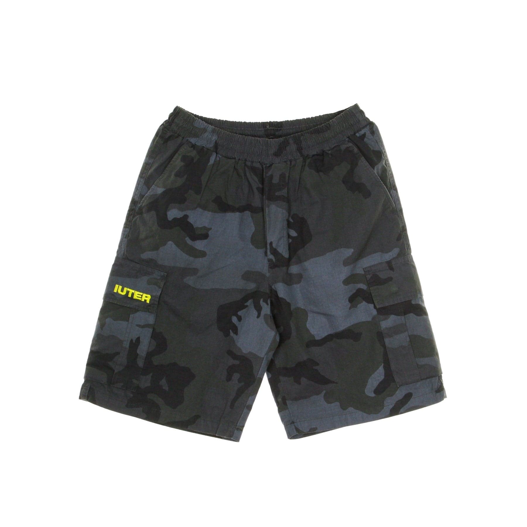 IUTER Pantalone Corto Uomo Jogger Cargo Camo Shorts Black - 4