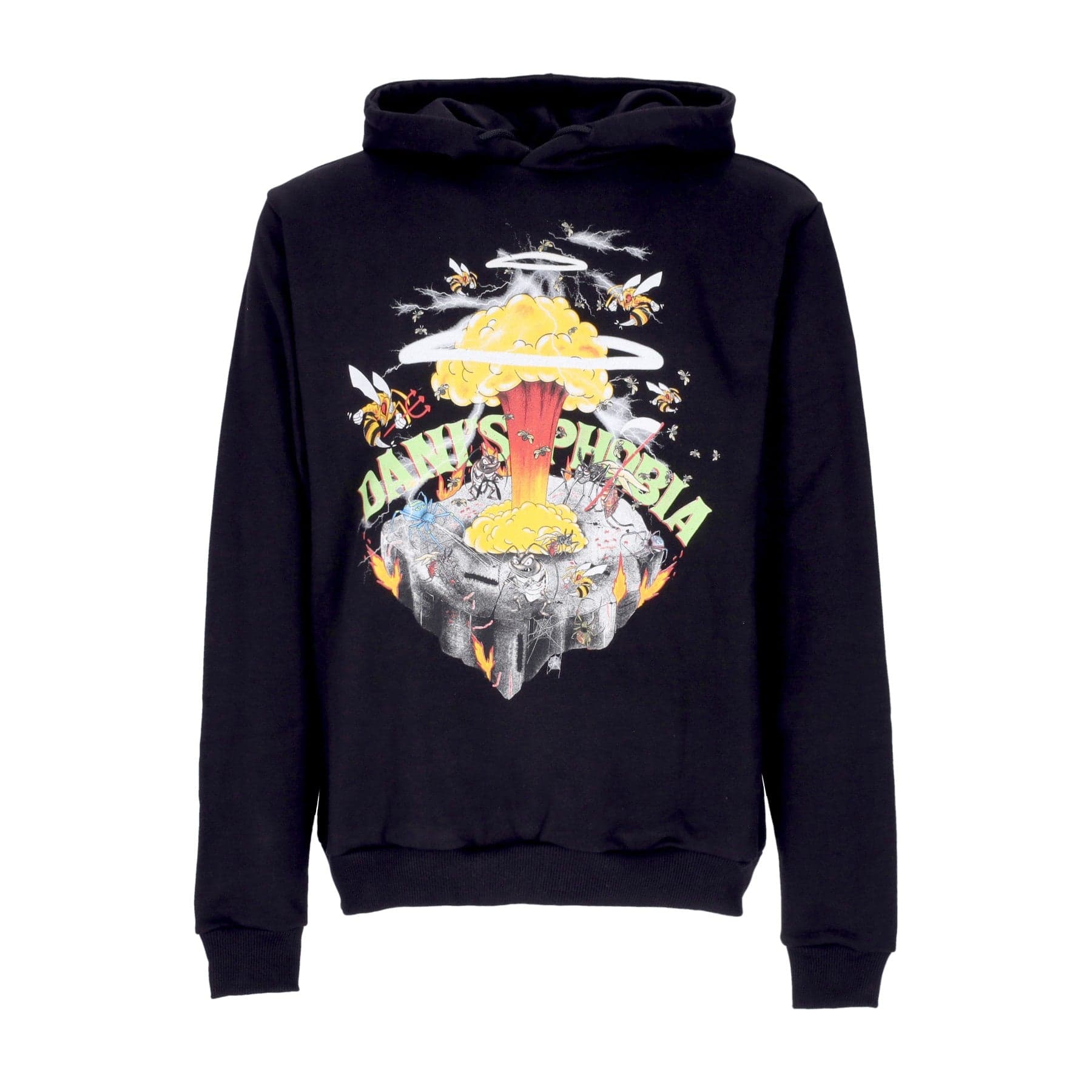 PHOBIA Felpa Leggera Cappuccio Uomo Phobia Print Insects Hoodie X Dani Faiv Black - 3
