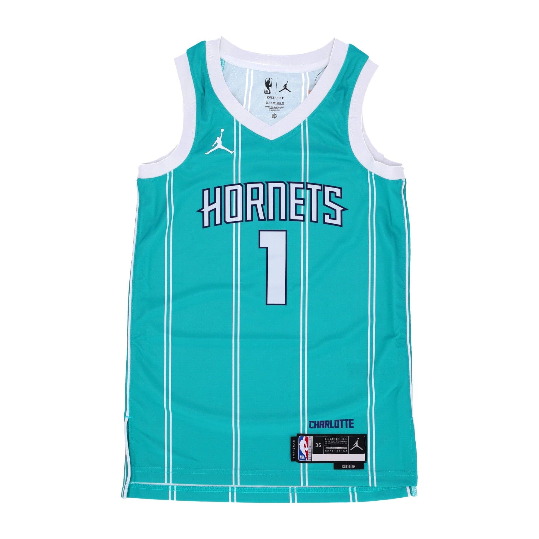 JORDAN NBA Canotta Uomo Nba Icon Edition Dri-fit Swingman Jersey No 1 Lamelo Ball Chahor Rapid Teal - 4