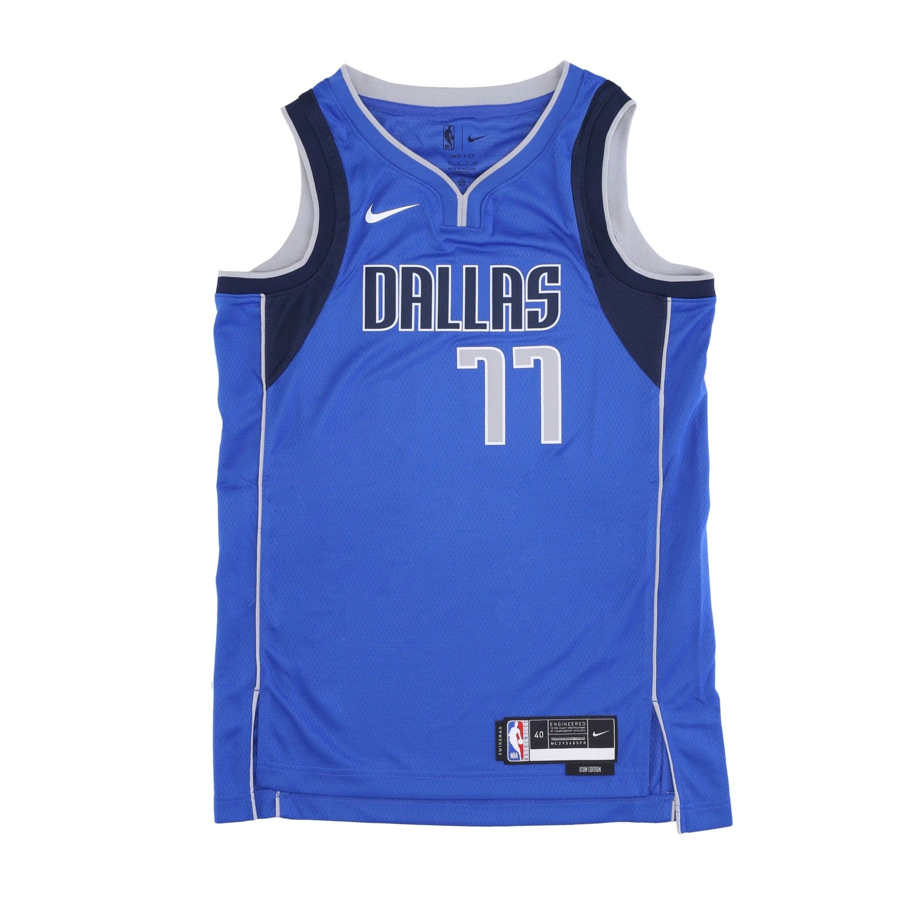 NIKE NBA Canotta Basket Uomo Nba Icon Edition 22 Dri-fit Swingman Jersey No 77 Luka Doncic Dalmav Game Royal – nero