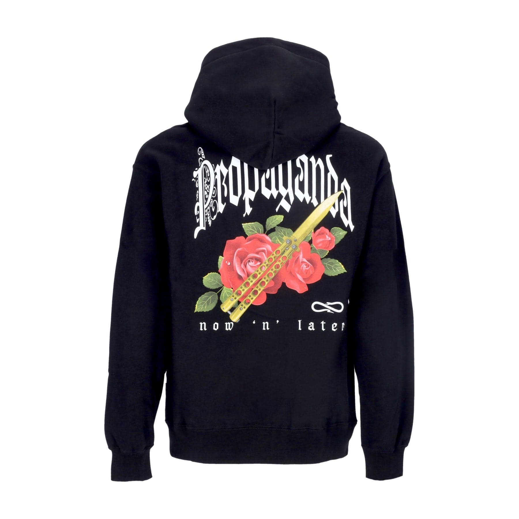 PROPAGANDA Felpa Cappuccio Uomo Butterfly Hoodie Black - 3