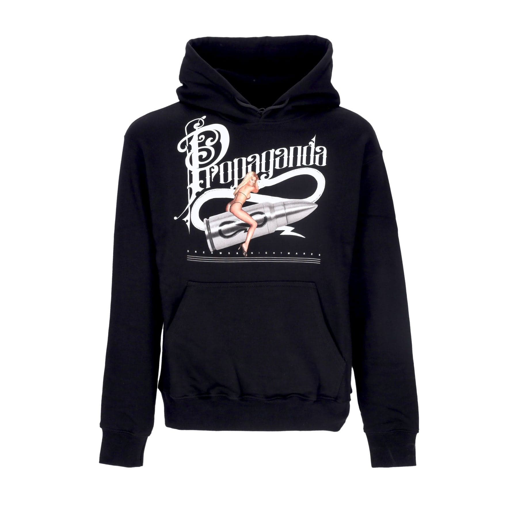 PROPAGANDA Felpa Cappuccio Uomo Dreams Hoodie Black - 3