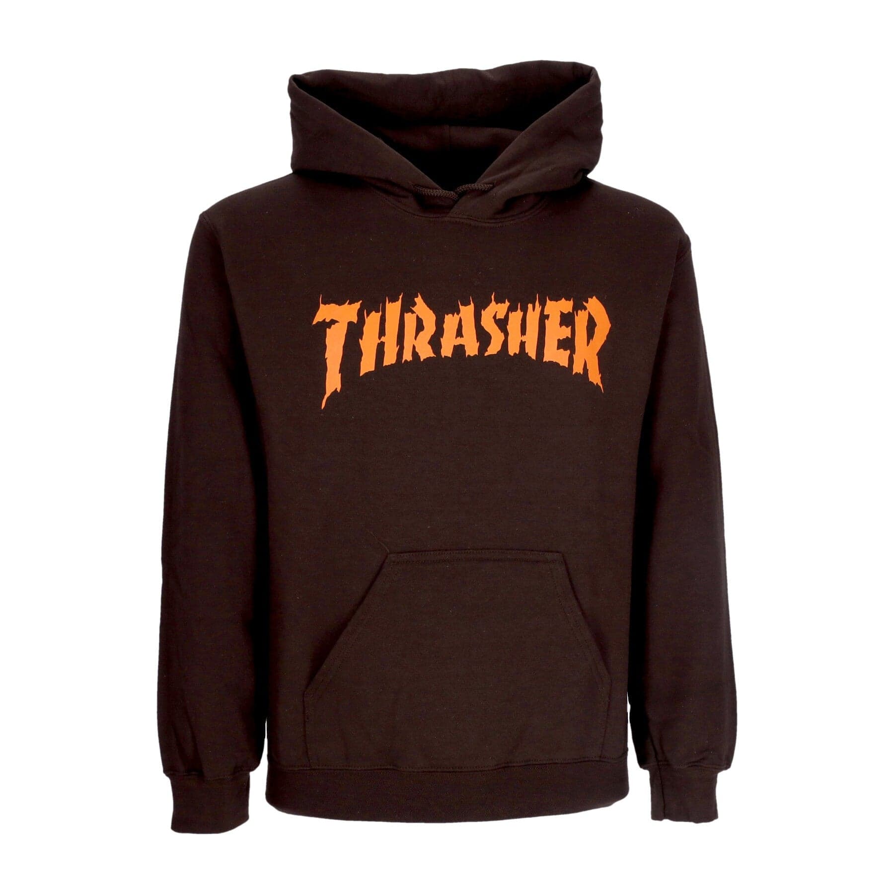 THRASHER Felpa Cappuccio Uomo Burn It Down Hoodie Dark Chocolate - 3