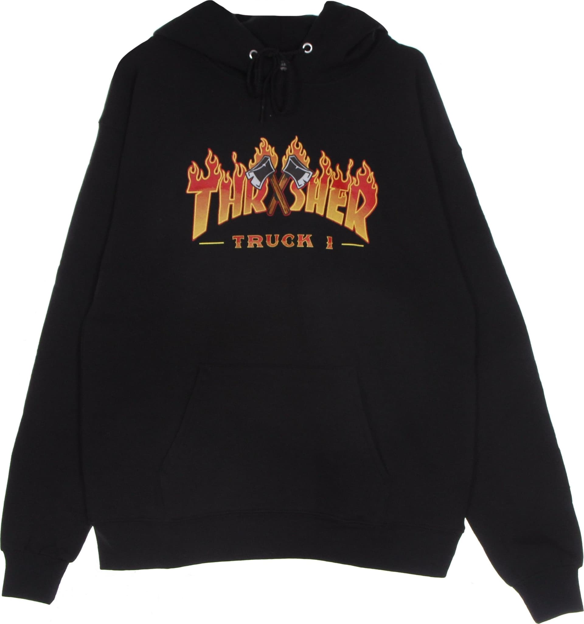 THRASHER Felpa Cappuccio Uomo Truck 1 Hood Black – giacca
