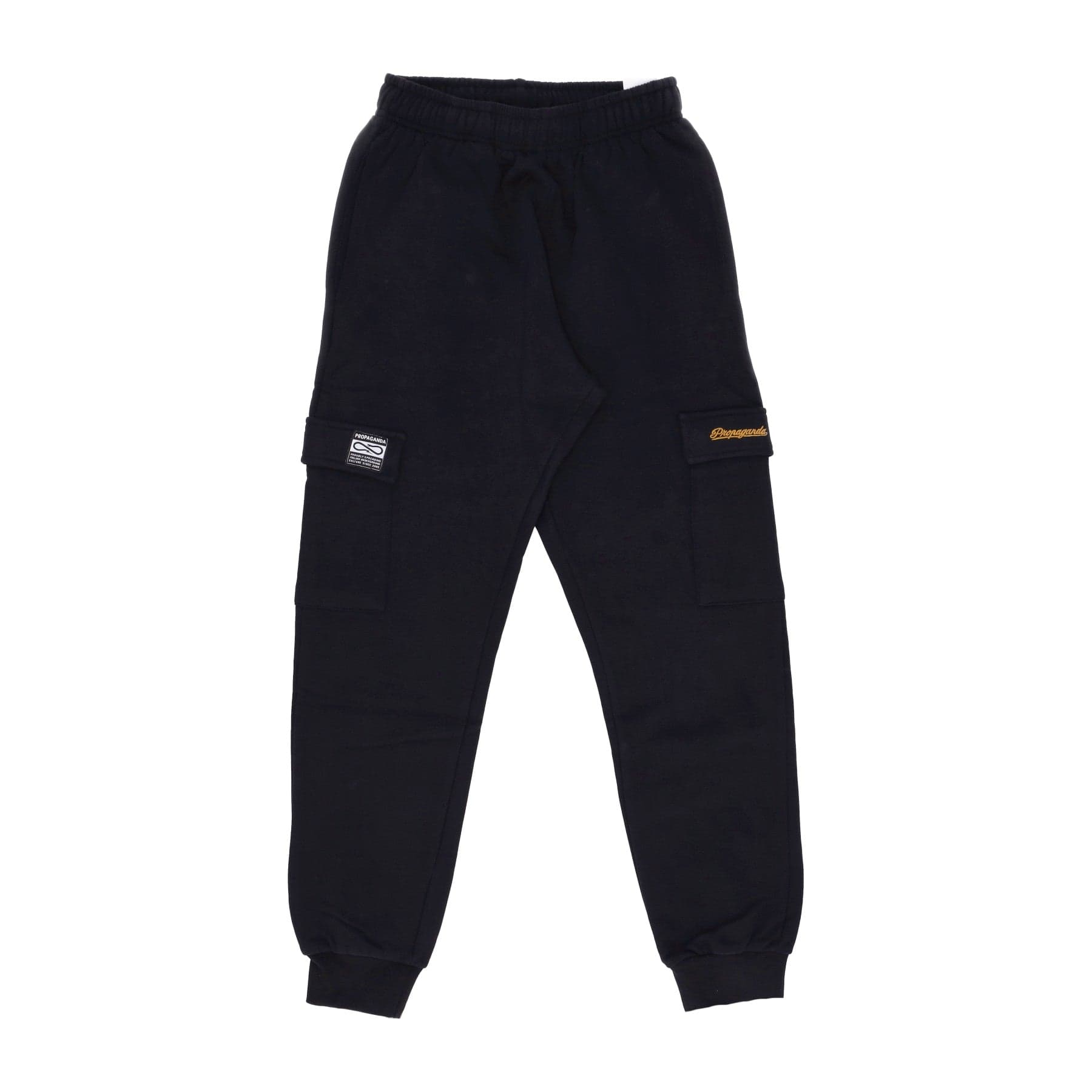 PROPAGANDA Pantalone Tuta Felpato Uomo Signature Cargo Sweat Pant Black - 3