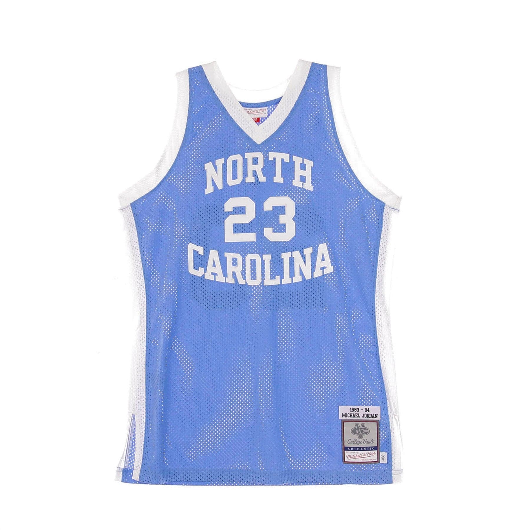 MITCHELL &amp; NESS Canotta Basket Uomo Ncaa Authentic Jersey No.23 Michael Jordan Unchee Home Original Team Colors –