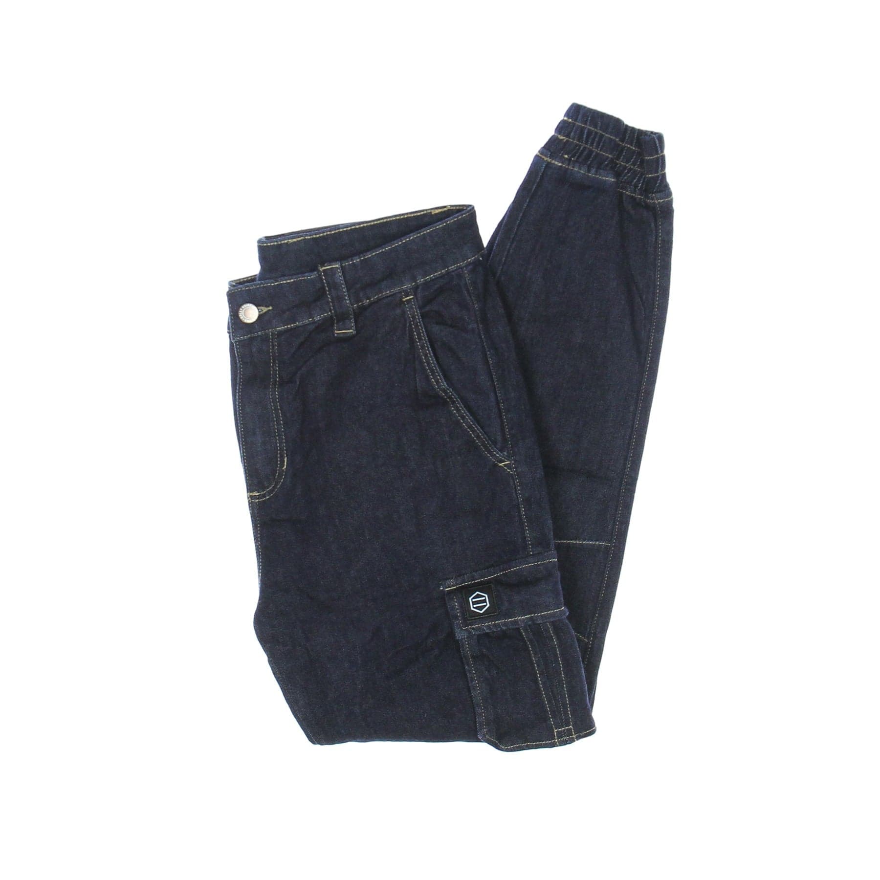 DOLLY NOIRE Jeans Uomo Cargo Long 903 Denim Pants Denim Blue - 6