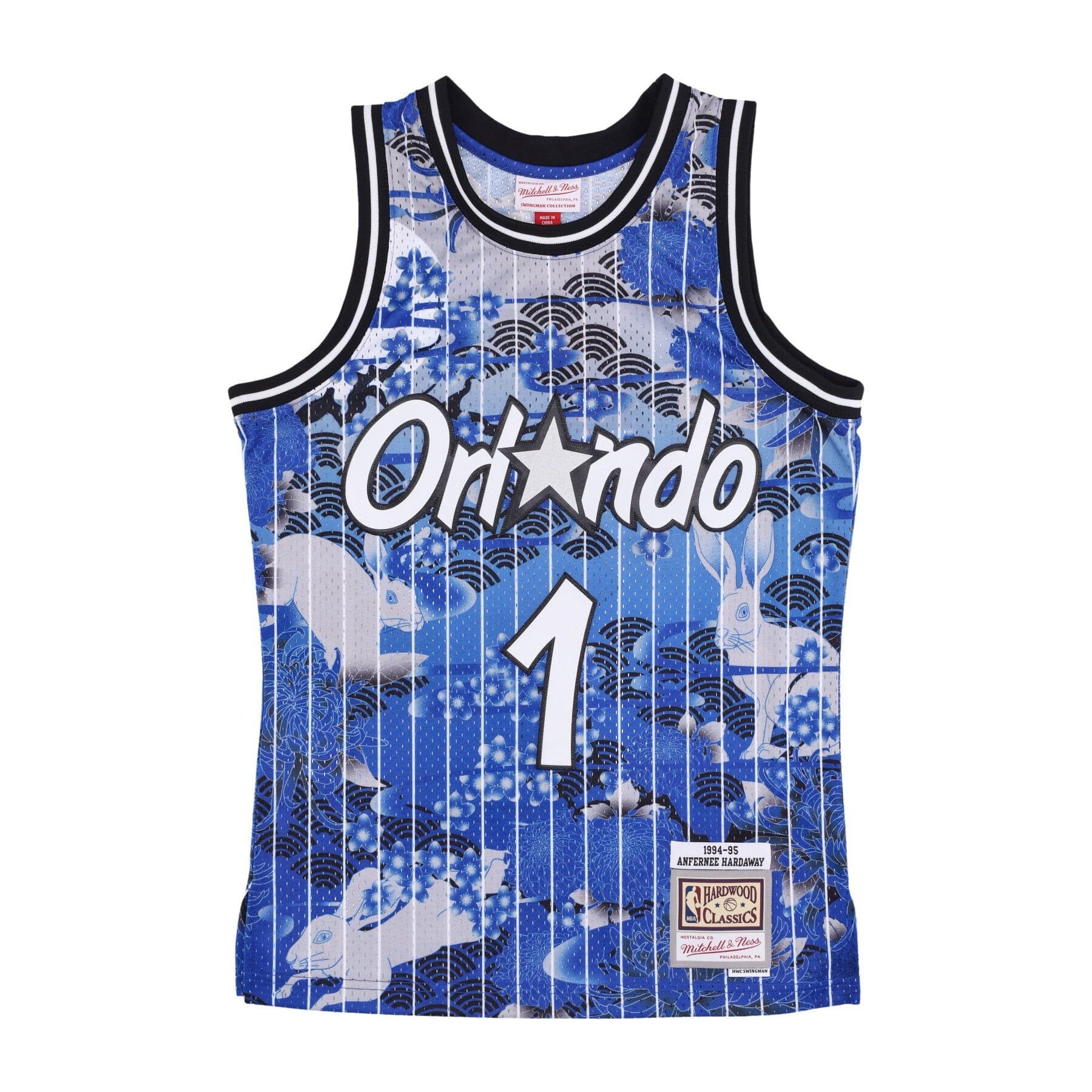 MITCHELL &amp; NESS Canotta Basket Uomo Nba Ah Swingman Jersey 5.0 Hardwood Classics 1994 No 1 Penny Hardaway Orlmag Blue - 5