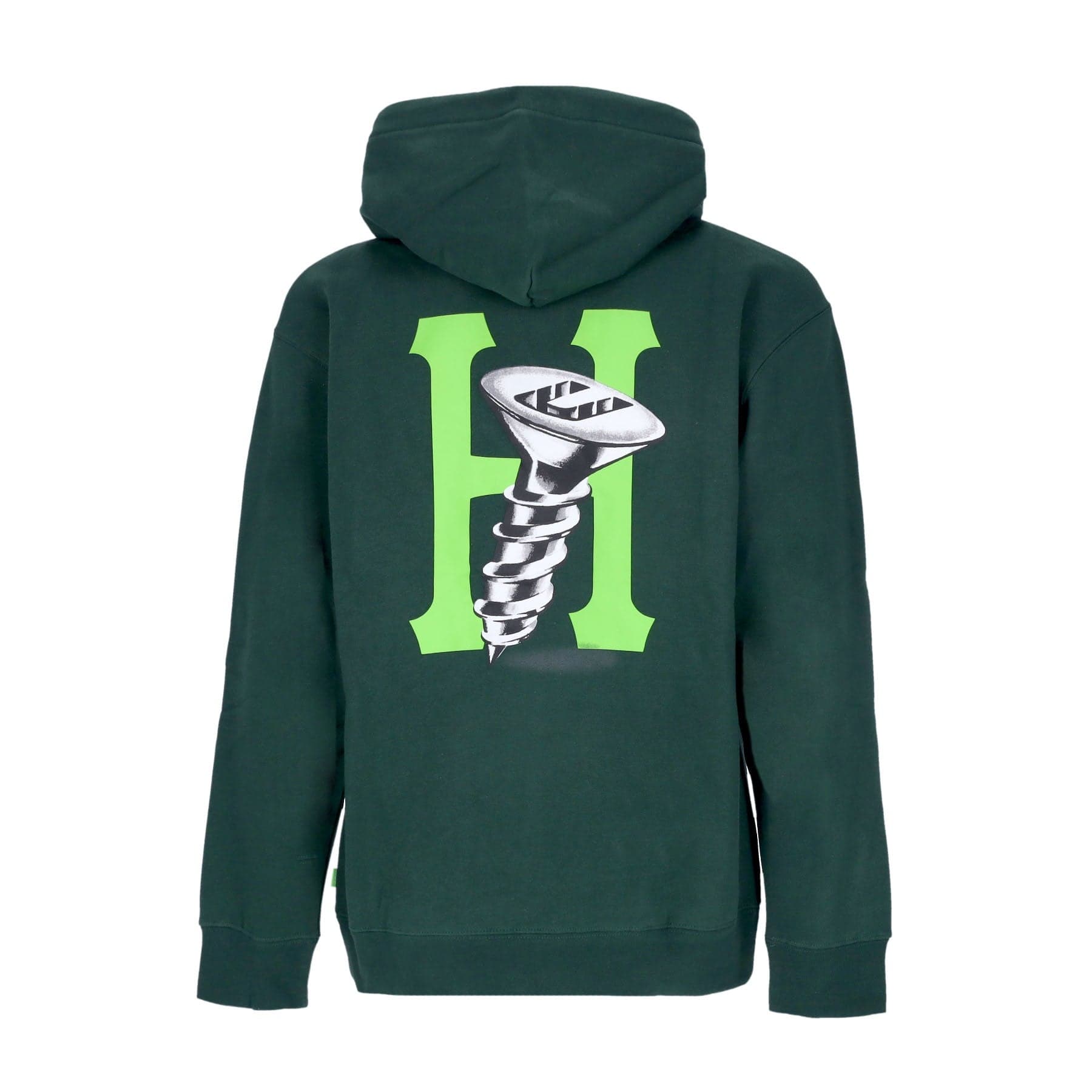 HUF Felpa Cappuccio Uomo Hardware Hoodie Forest Green - 3