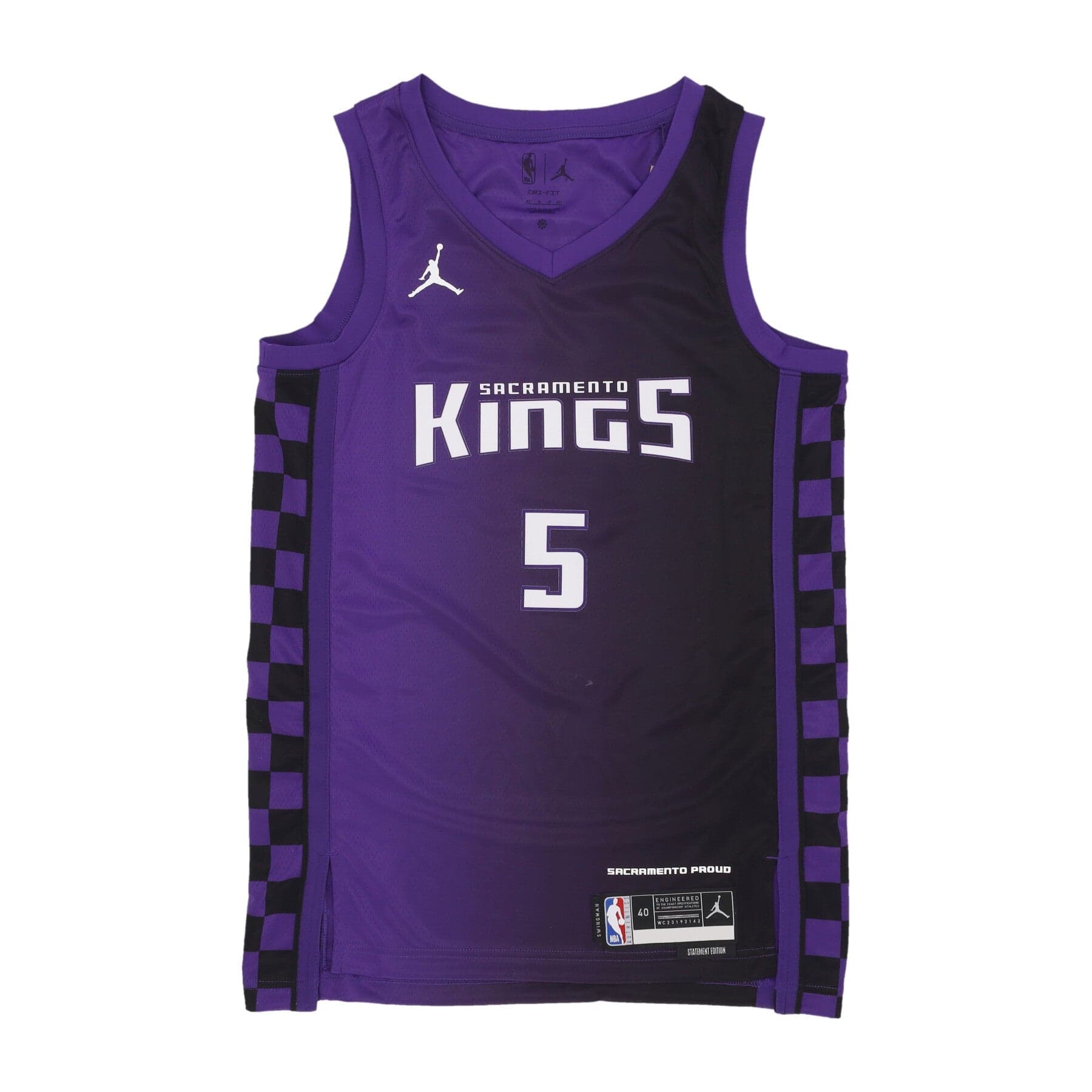 JORDAN NBA Canotta Basket Uomo Nba Statement Edition 23 Dri-fit Swingman Jersey No 5 Deaaron Fox Sackin Field Purple - 3