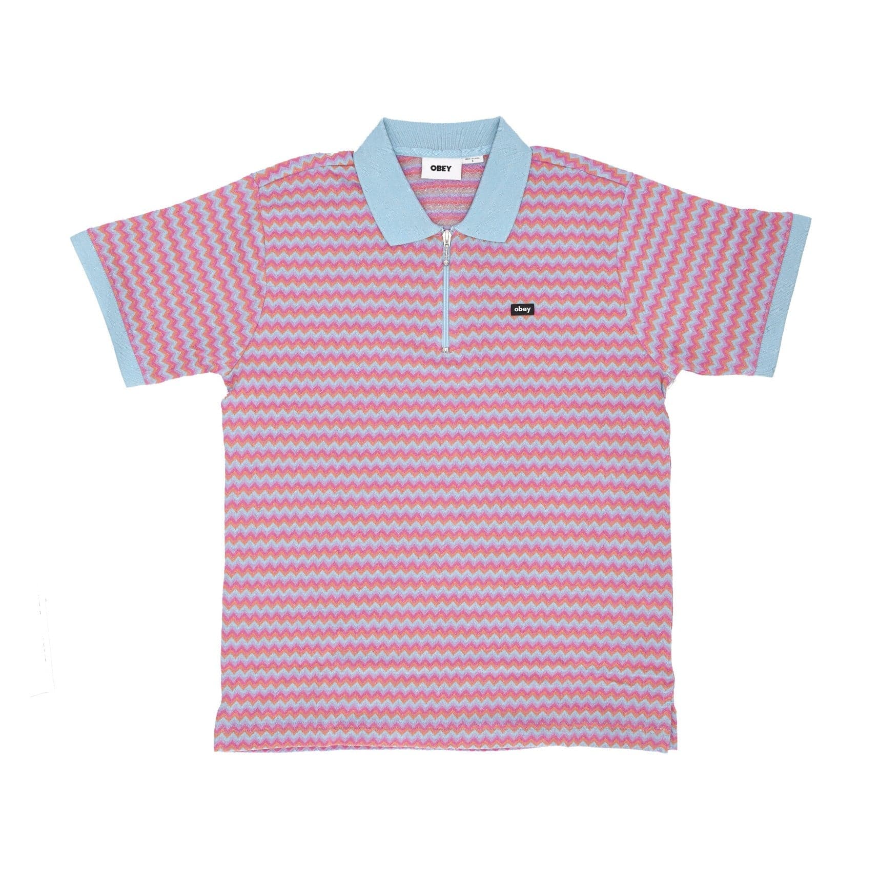 OBEY Polo Manica Corta Uomo Anno Jacquard Polo Sky Blue Multi - 3