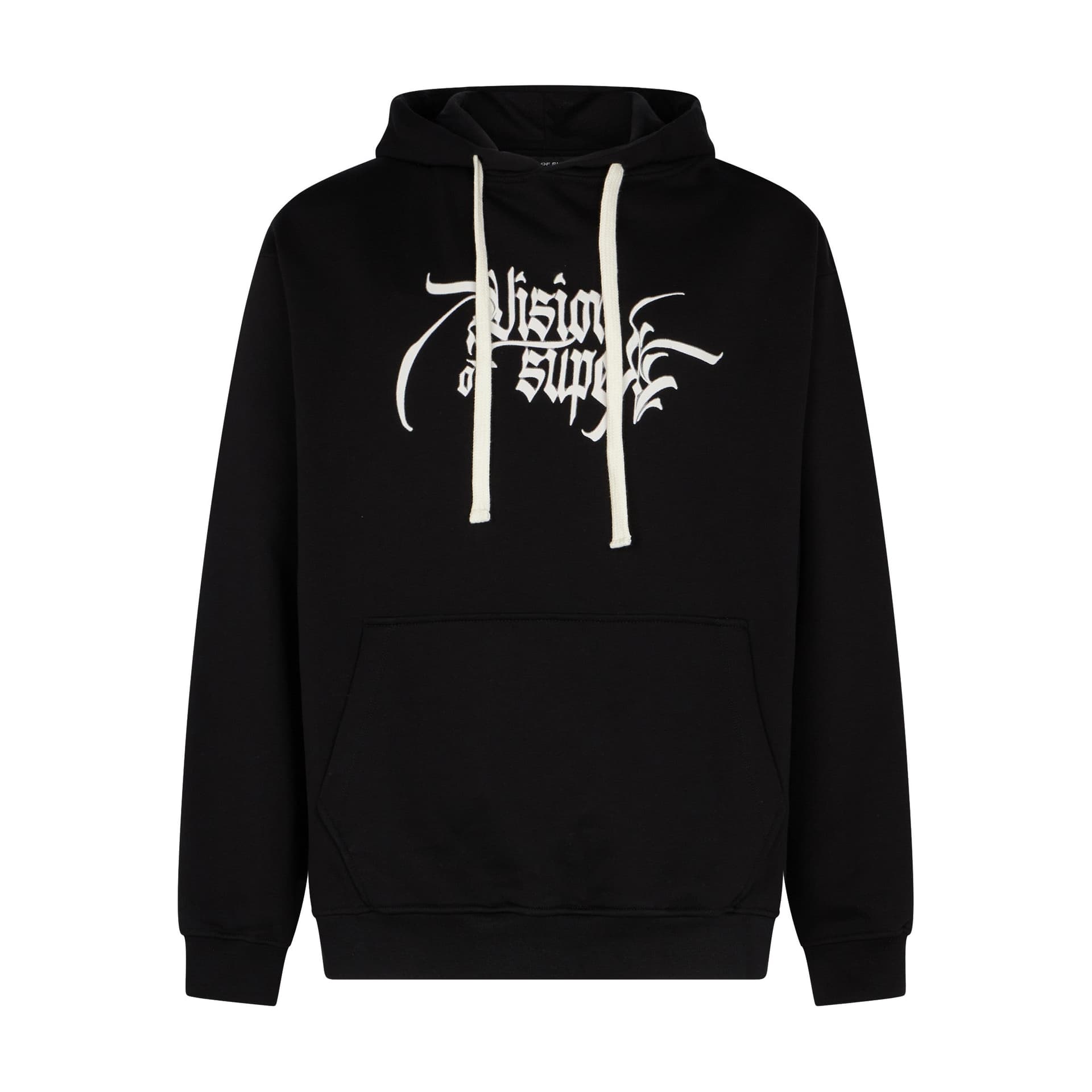 VISION OF SUPER Felpa Leggera Cappuccio Uomo Rock Mather Hoodie Black - 5