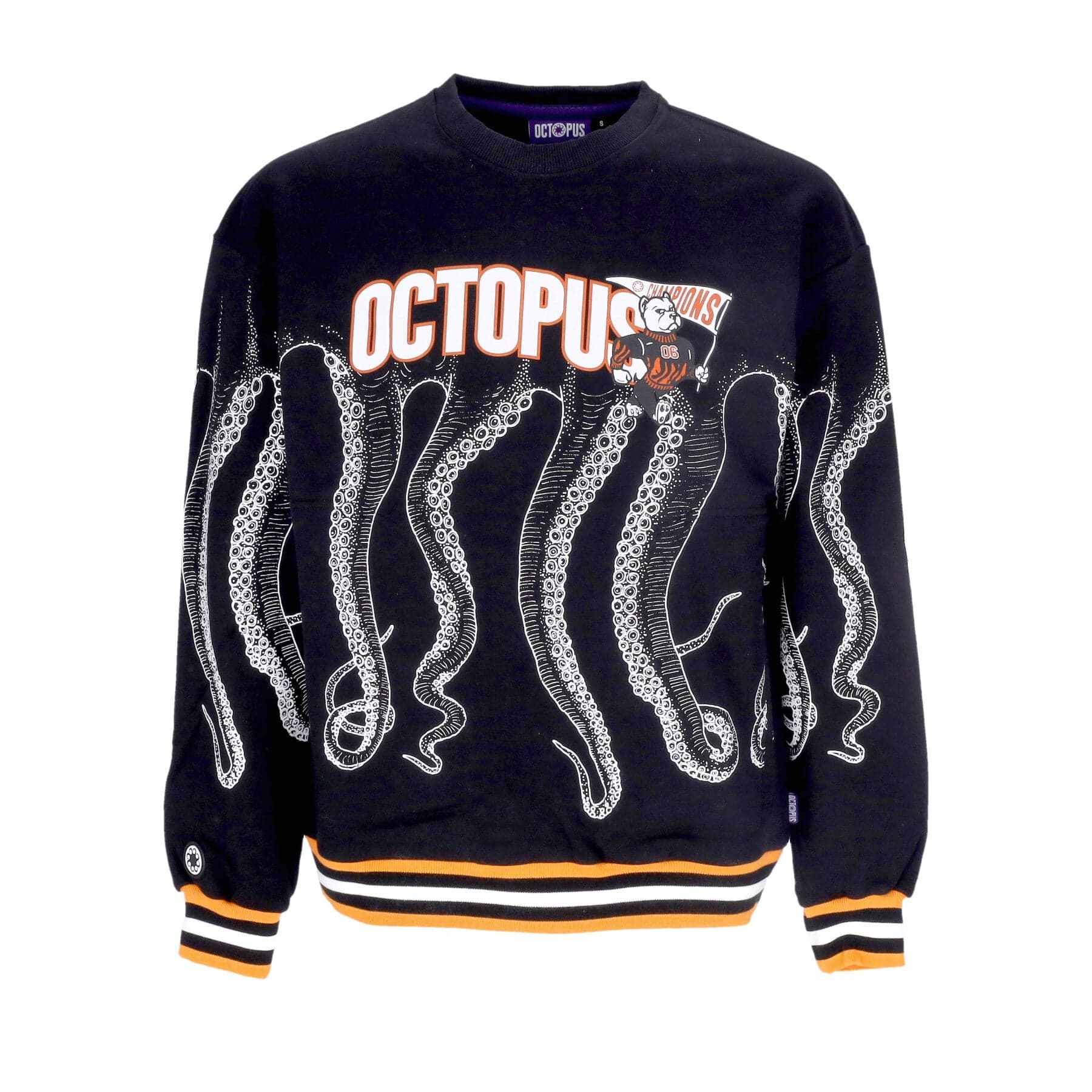 OCTOPUS Felpa Leggera Girocollo Uomo Athletic Crewneck Black - 3