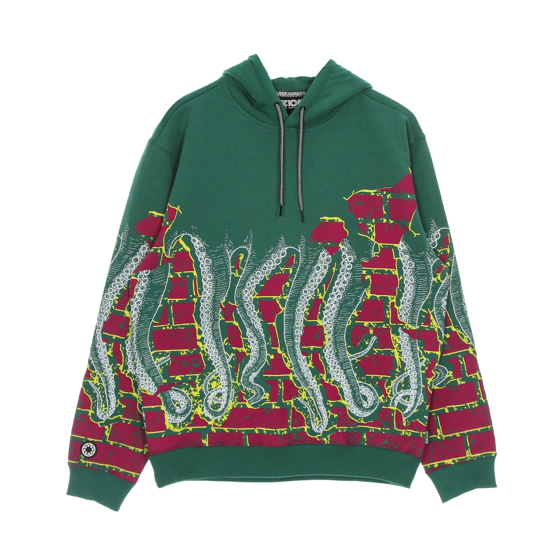 OCTOPUS Felpa Leggera Cappuccio Uomo Bricks Hoodie Field - 5