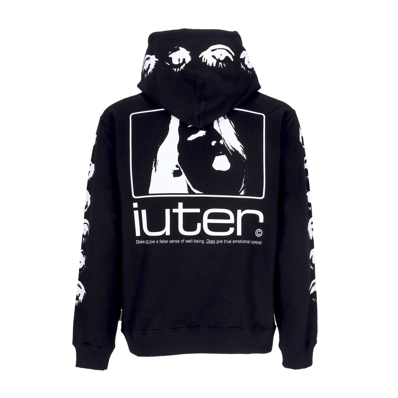 IUTER Felpa Leggera Cappuccio Uomo Control Hoodie Black - 3