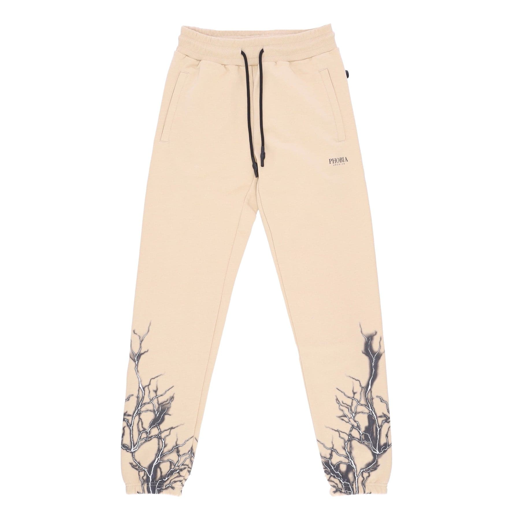 PHOBIA Pantalone Tuta Leggero Uomo Lightning Pants Beige/black - 4