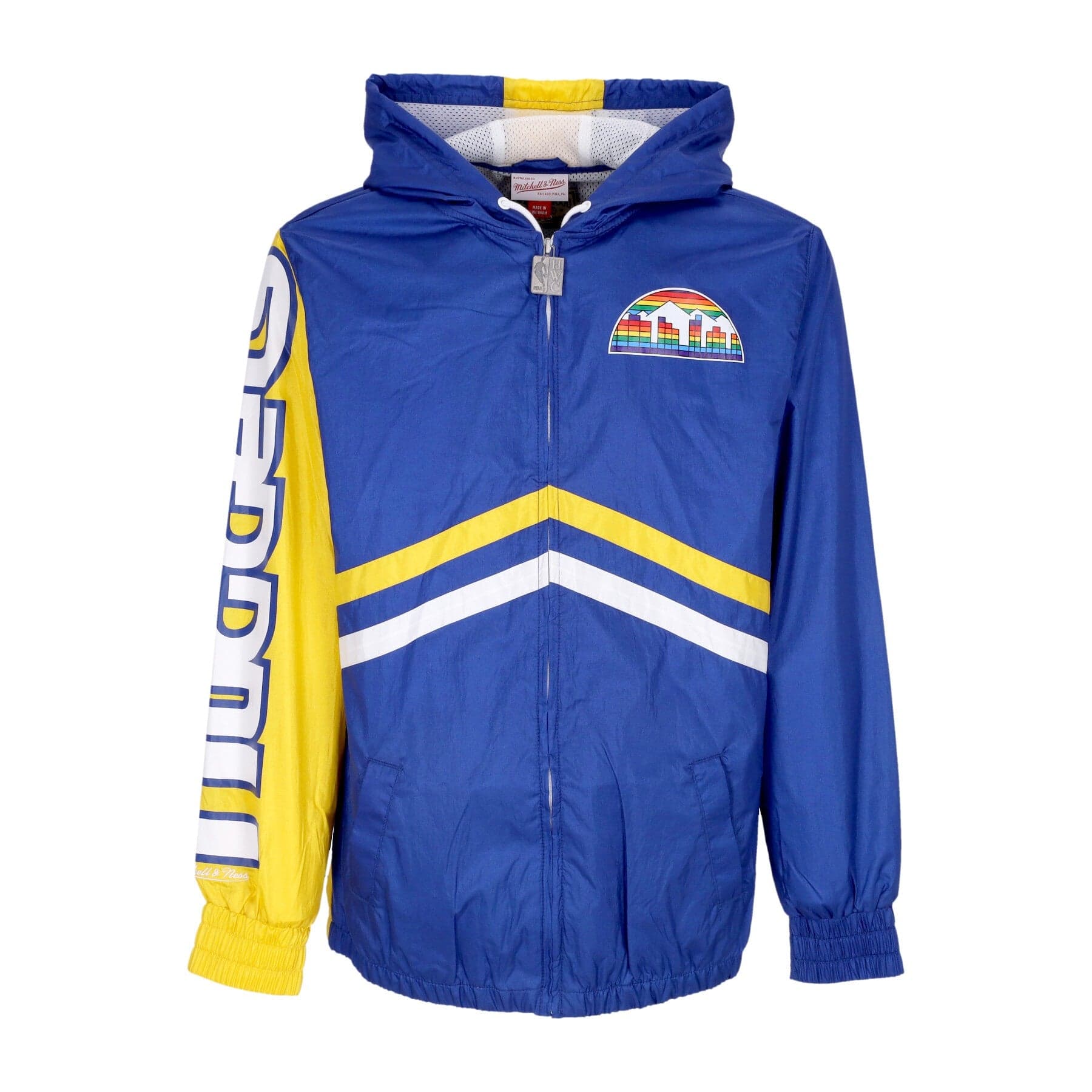 MITCHELL &amp; NESS Giacca a Vento Uomo Nba Undeniable Full Zip Windbreaker Hardwood Classics Dennug Royal - 3