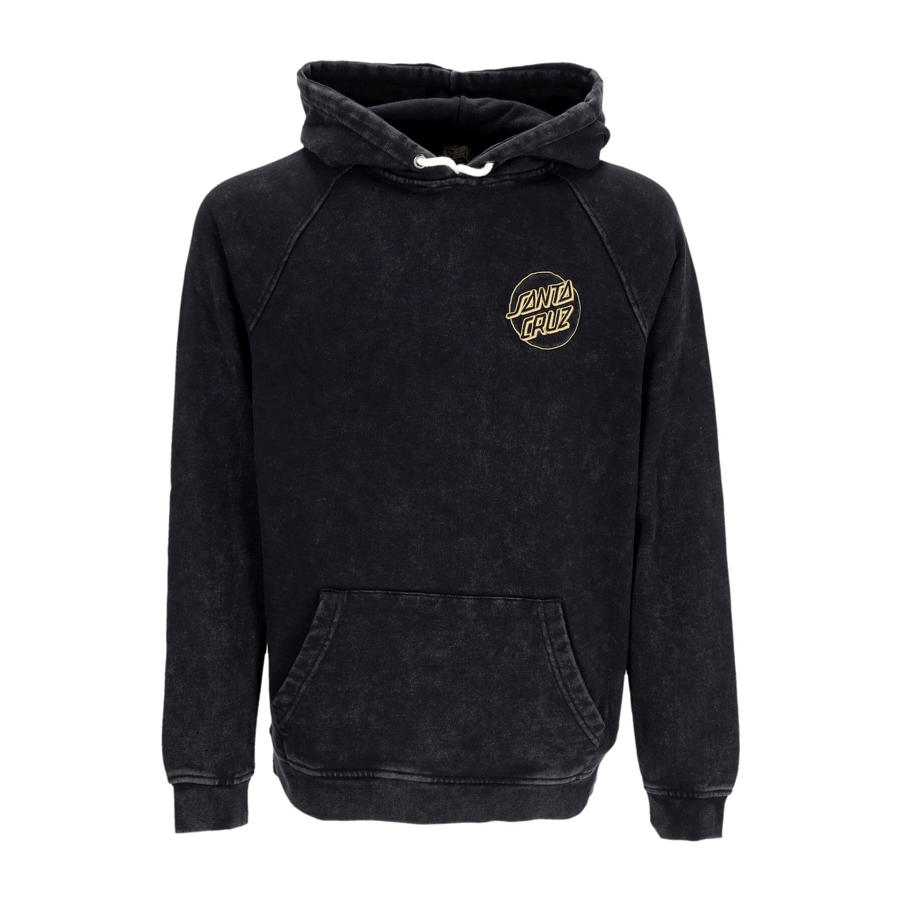 SANTA CRUZ Felpa Cappuccio Uomo 50th Opus Dot Chest Hoodie Black Acid Wash - 3