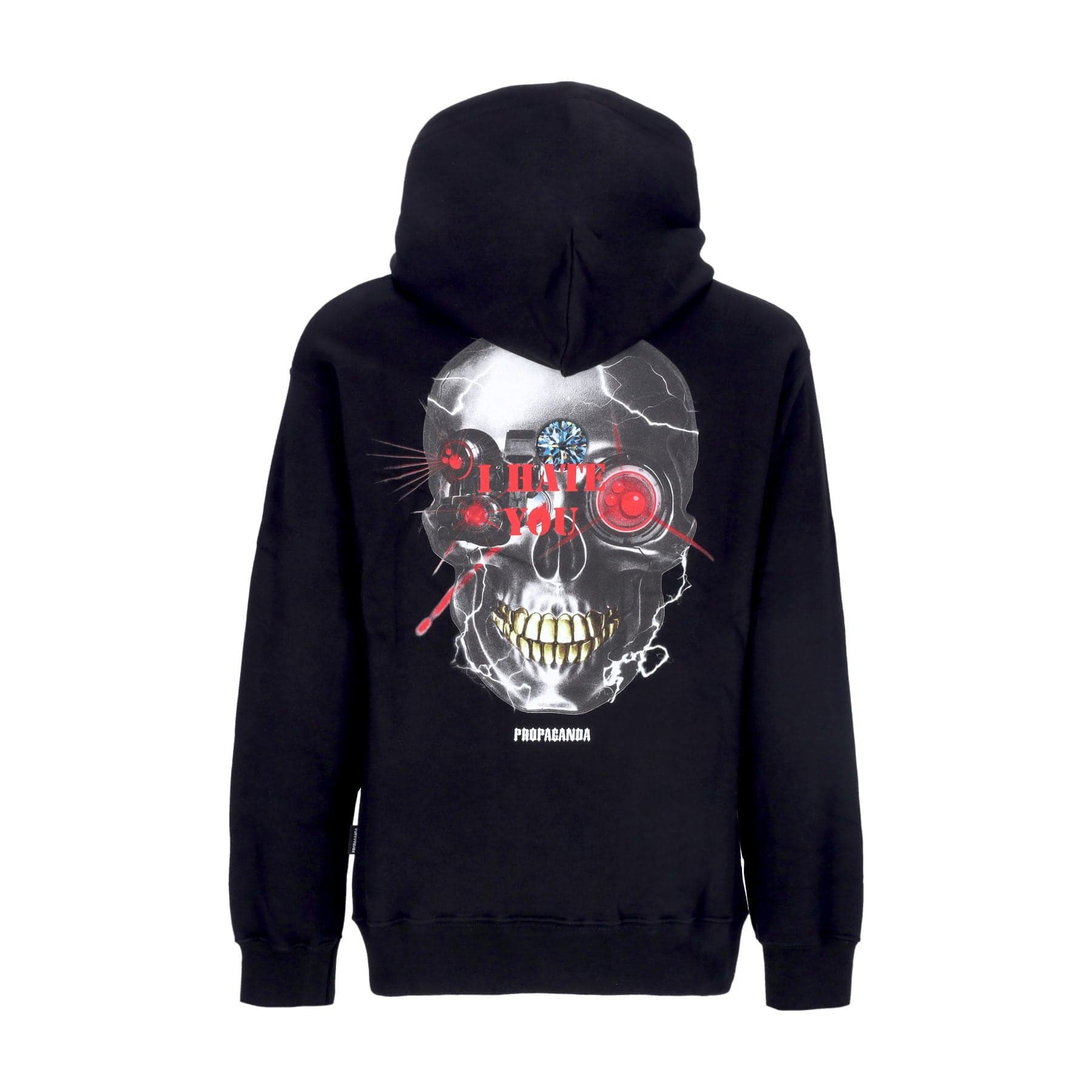PROPAGANDA Felpa Cappuccio Uomo Terminator Hoodie Black - 3