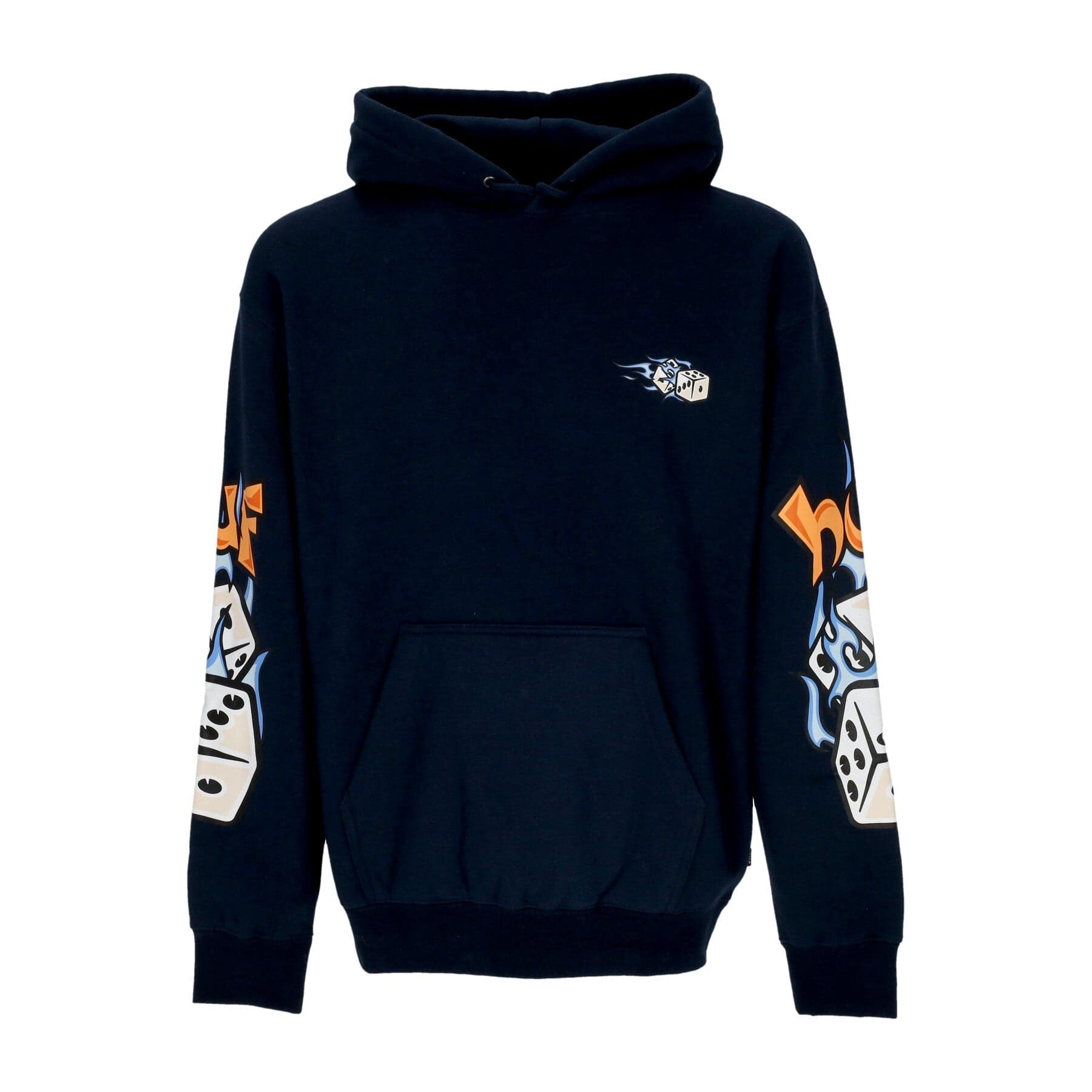 HUF Felpa Cappuccio Uomo Dicey Po Hoodie Navy - 3
