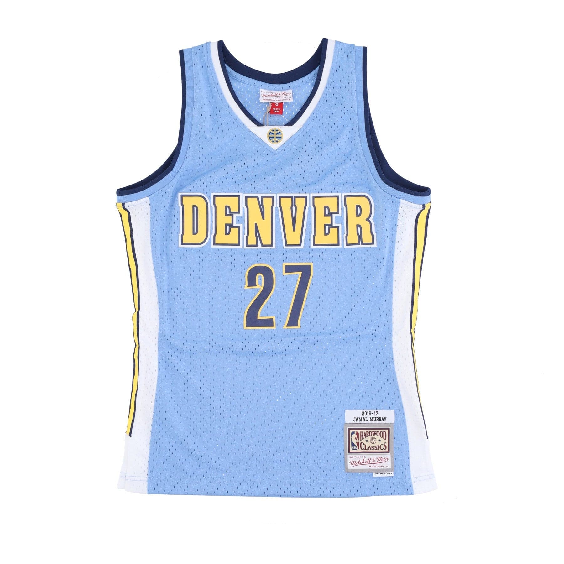 MITCHELL &amp; NESS Canotta Basket Uomo Nba Road Jersey Hardwood Classics No 27 Jamal Murray 2016-17 Dennug Original Team Colors - 4