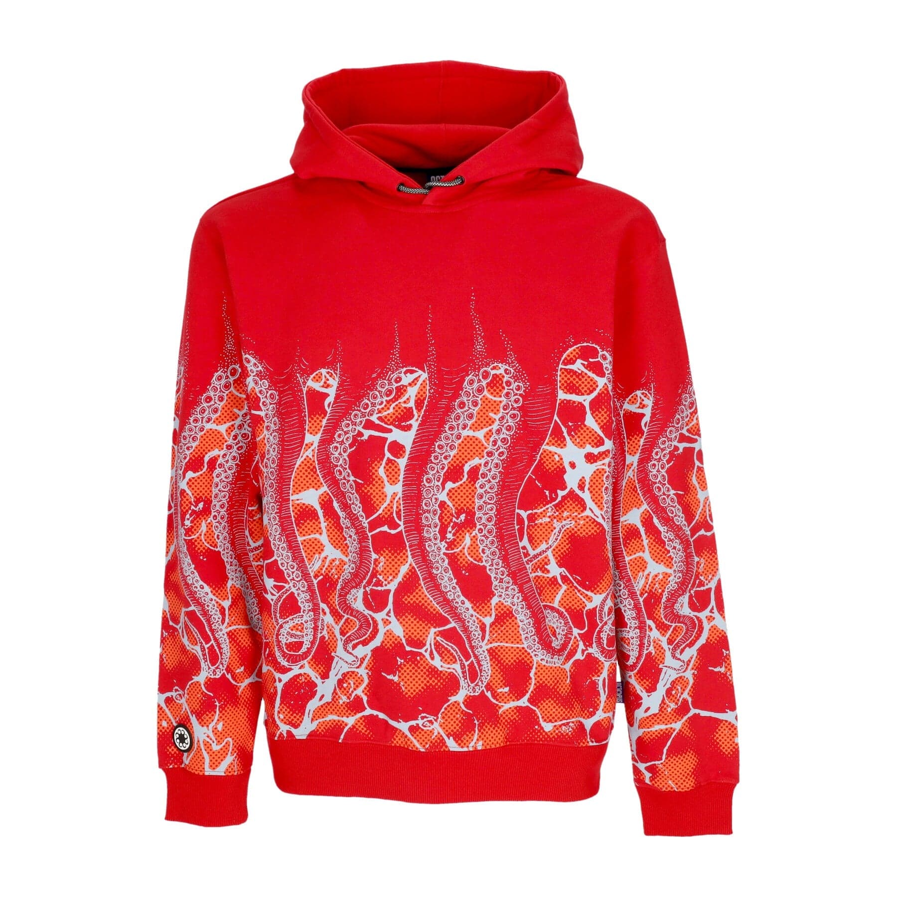 OCTOPUS Felpa Leggera Cappuccio Uomo Marble Hoodie Red - 3