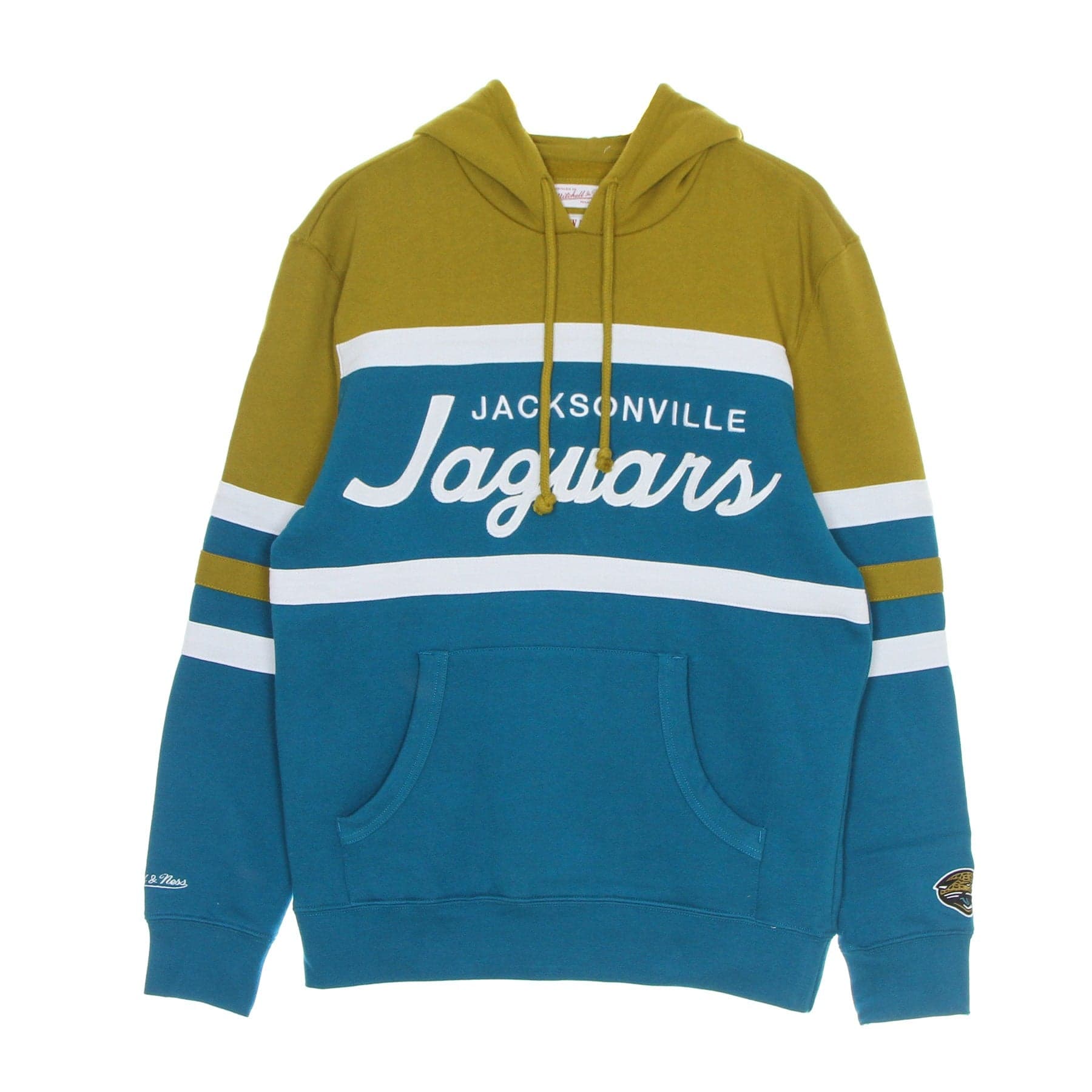 MITCHELL &amp; NESS Felpa Cappuccio Uomo Nfl Head Coach Hoody Jacjag Original Team Colors - 6