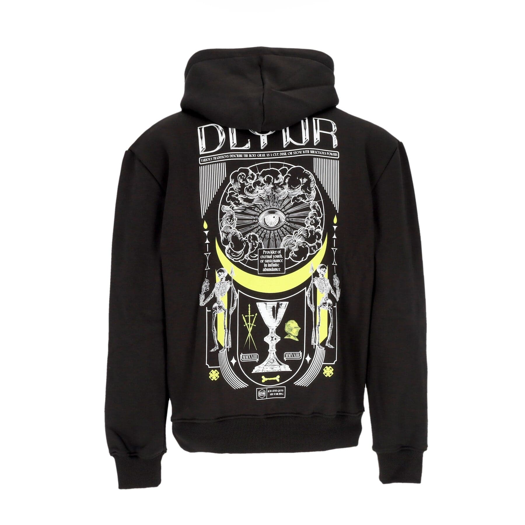 DOLLY NOIRE Felpa Cappuccio Uomo Holy Grail Hoodie Black - 3