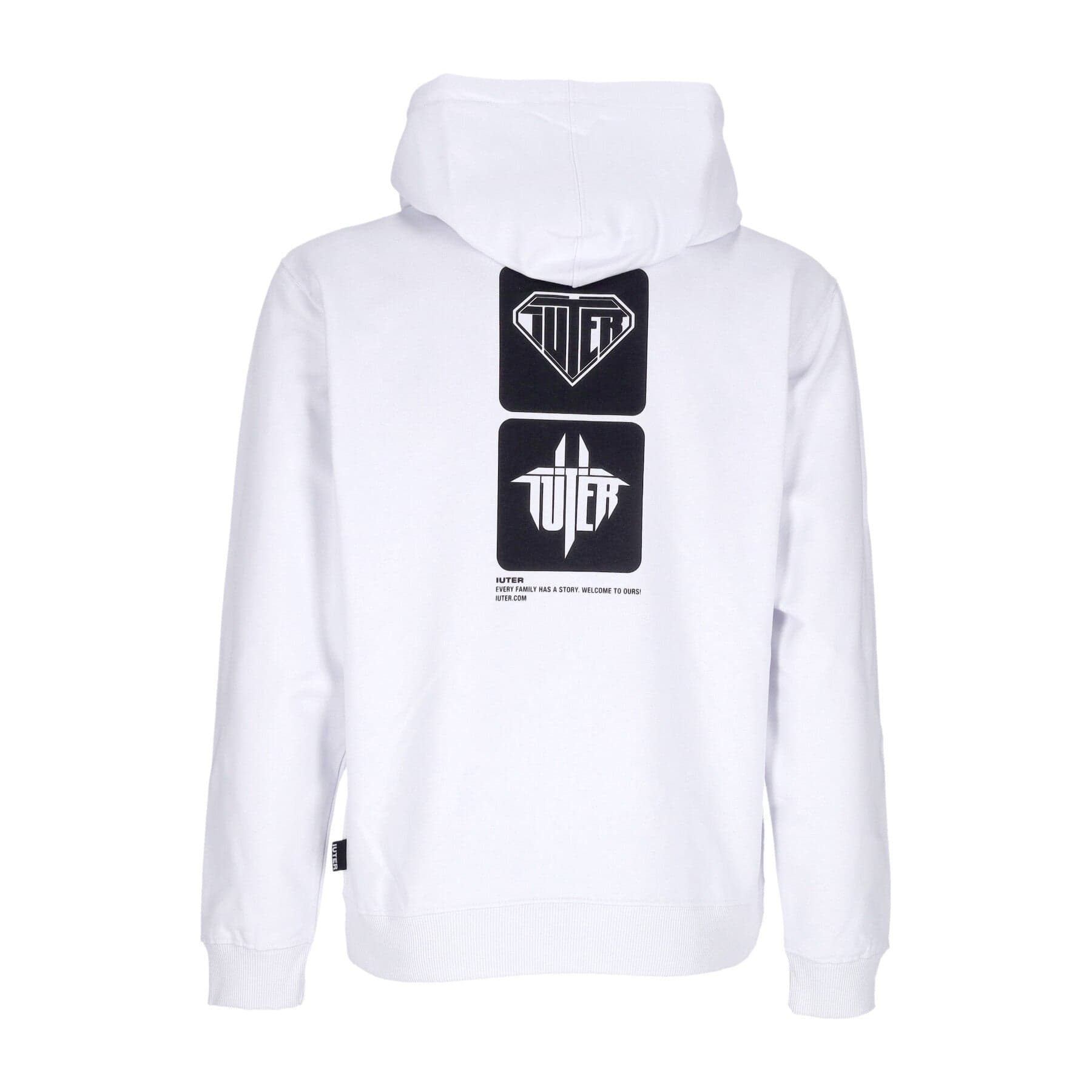 IUTER Felpa Leggera Cappuccio Uomo Tab Hoodie White - 3