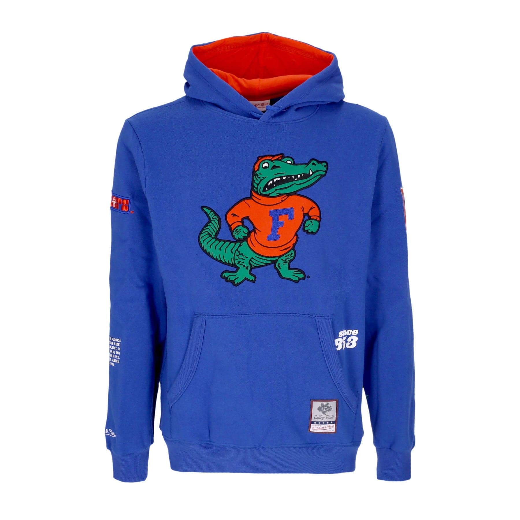 MITCHELL &amp; NESS Felpa Cappuccio Uomo Ncaa Team Origins Fleece Hoodie Flogat Royal - 3