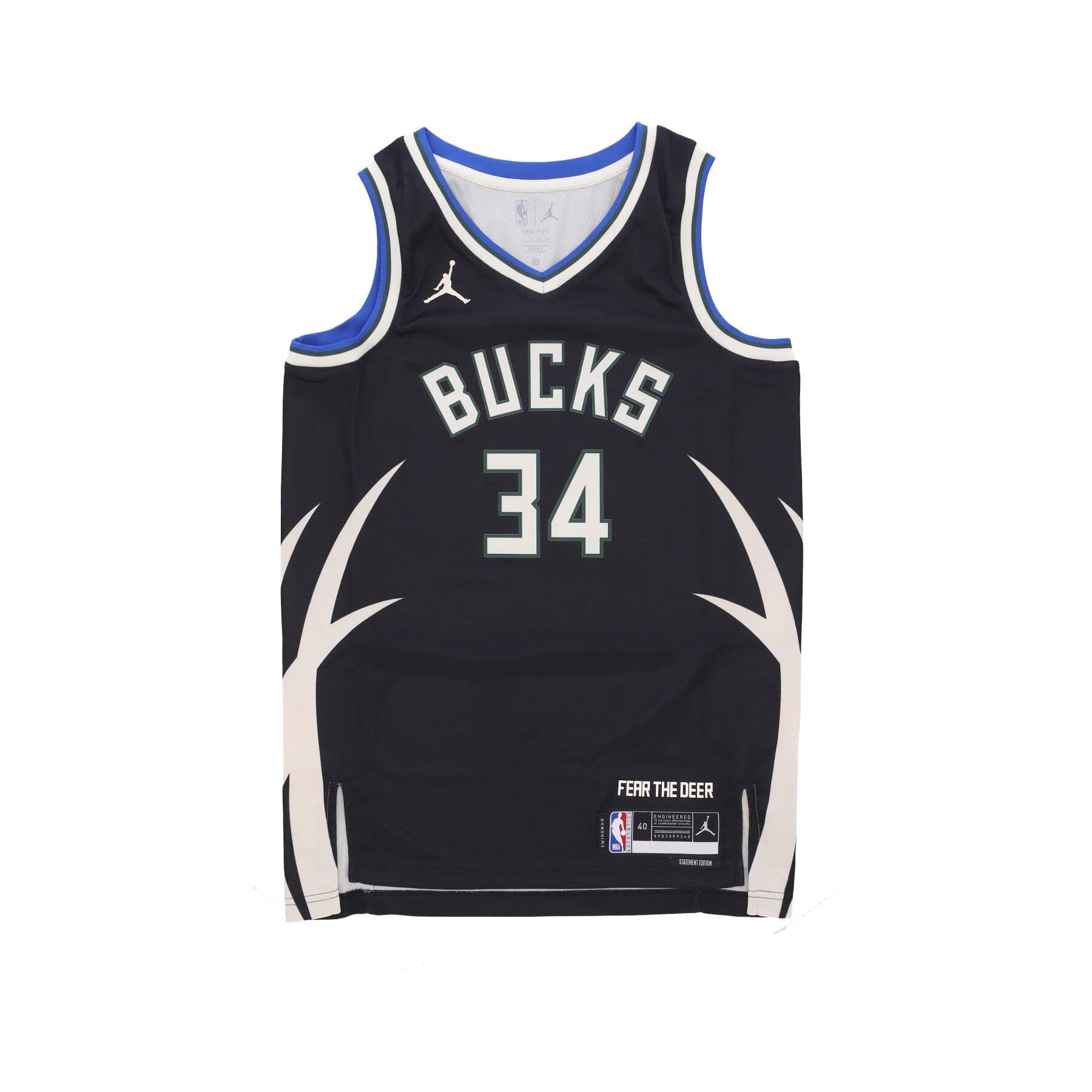 JORDAN NBA Canotta Basket Uomo Nba Statement Edition 22 Dri-fit Swingman Jersey No 34 Giannis Antetokounmpo Milbuc Black - 5