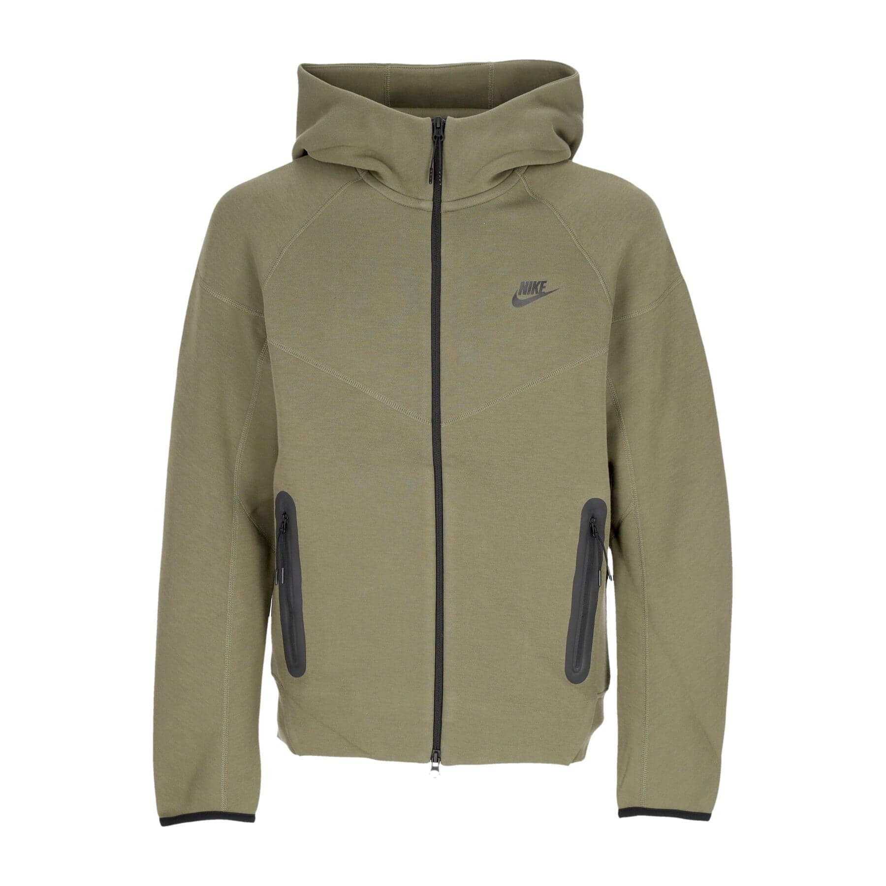 Nike Felpa Leggera Cappuccio Zip Uomo Tech Fleece Full-zip Windrunner Hoodie Medium Olive/black - 3
