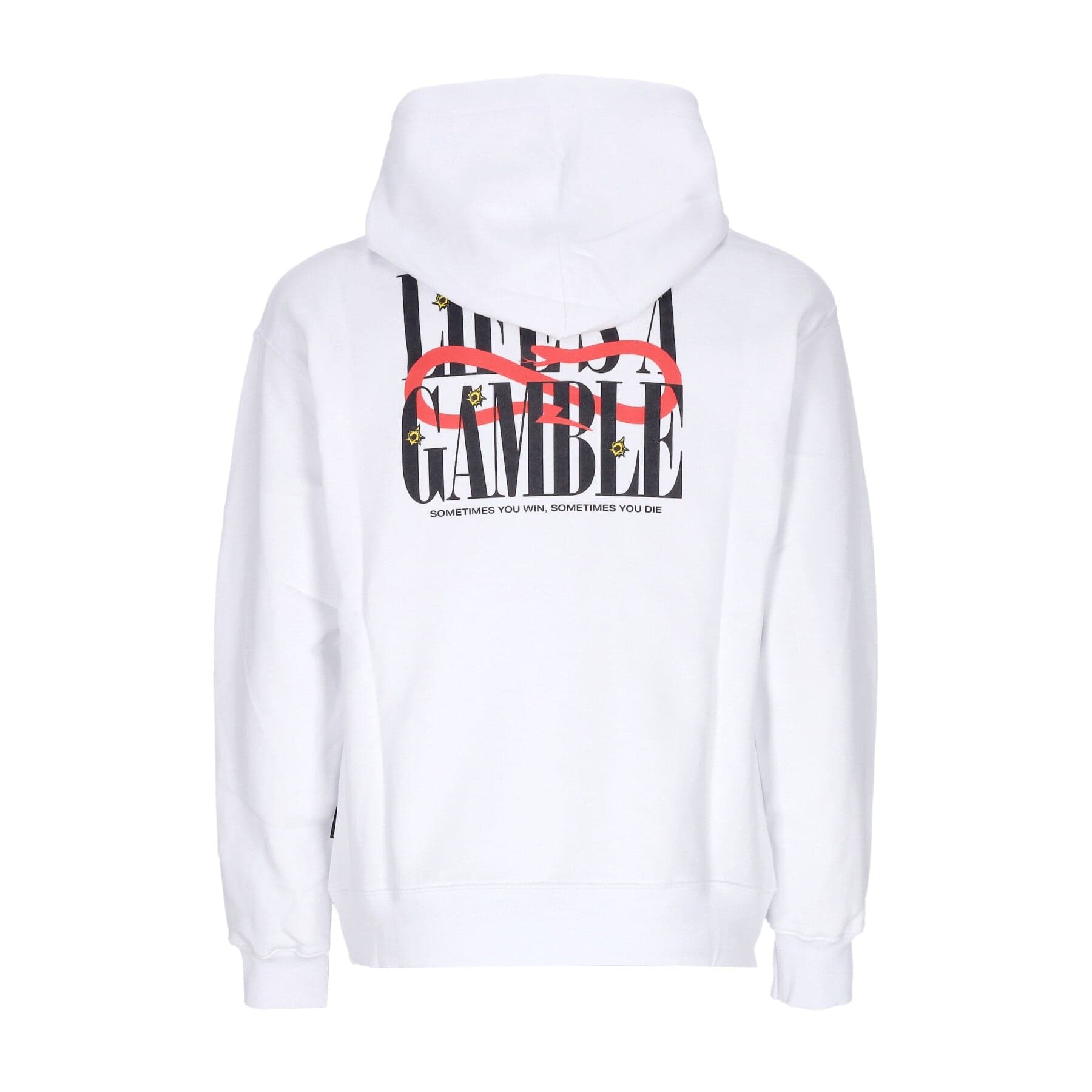PROPAGANDA Felpa Leggera Cappuccio Uomo Roulette Hoodie White - 3