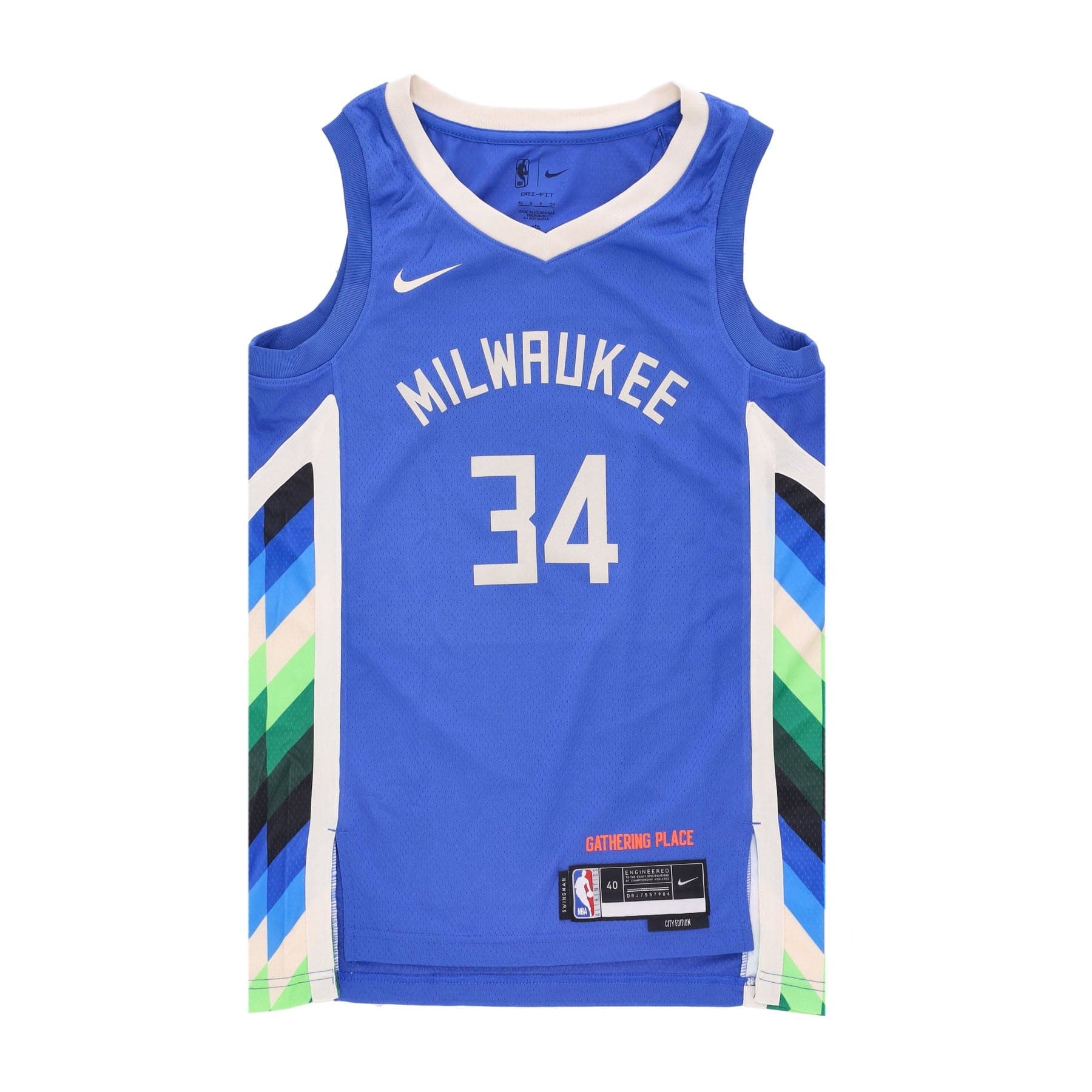 NIKE NBA Canotta Basket Uomo Nba City Edition 22 Dri-fit Swingman Jersey No 34 Giannis Antetokounmpo Milbuc Game Royal - 4