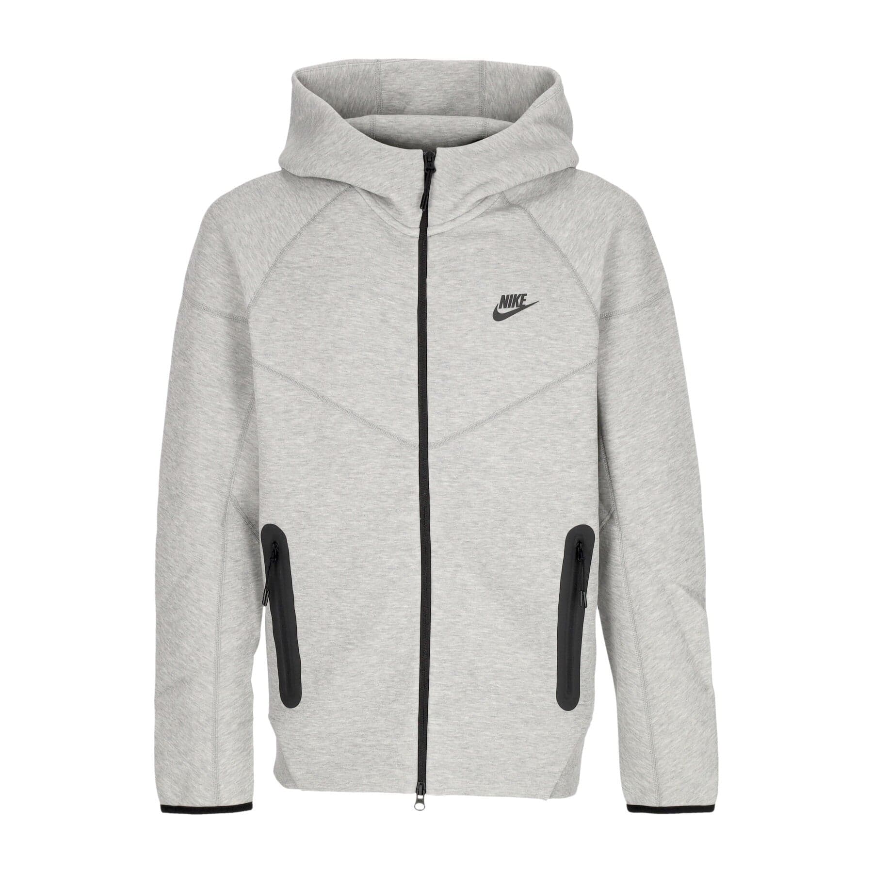 Nike Felpa Leggera Cappuccio Zip Uomo Tech Fleece Full-zip Windrunner Hoodie Dk Grey Heather/black - 3