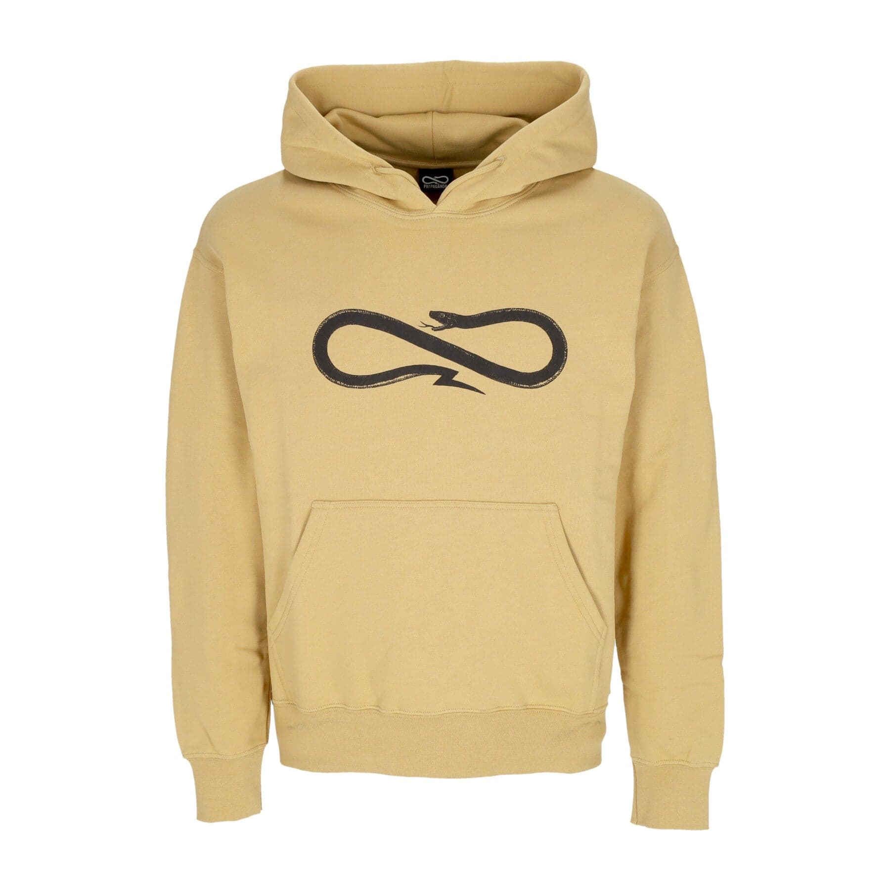 PROPAGANDA Felpa Leggera Cappuccio Uomo Logo Hoodie Camel – giallo
