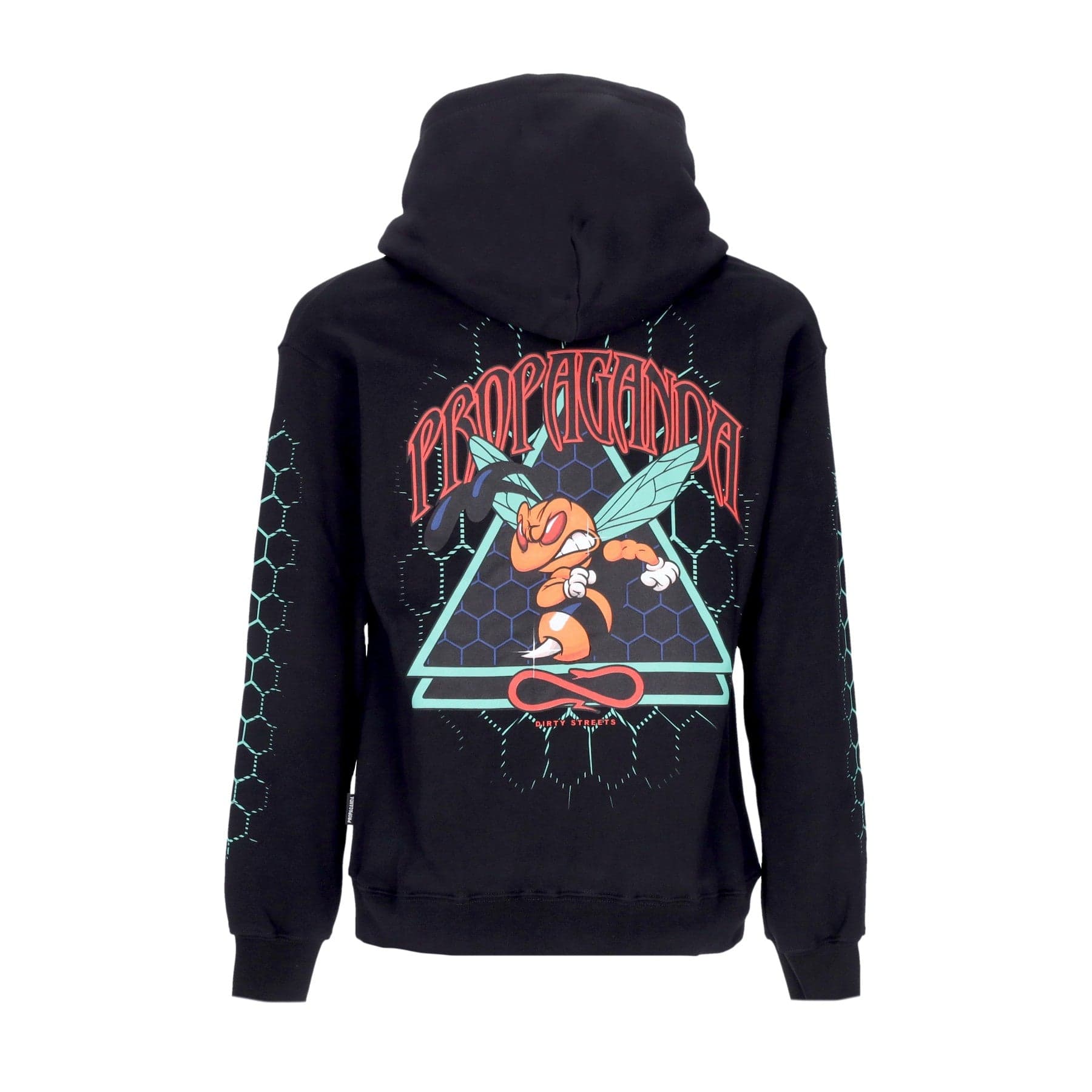 PROPAGANDA Felpa Cappuccio Uomo Triangle Sting Hoodie Black - 4