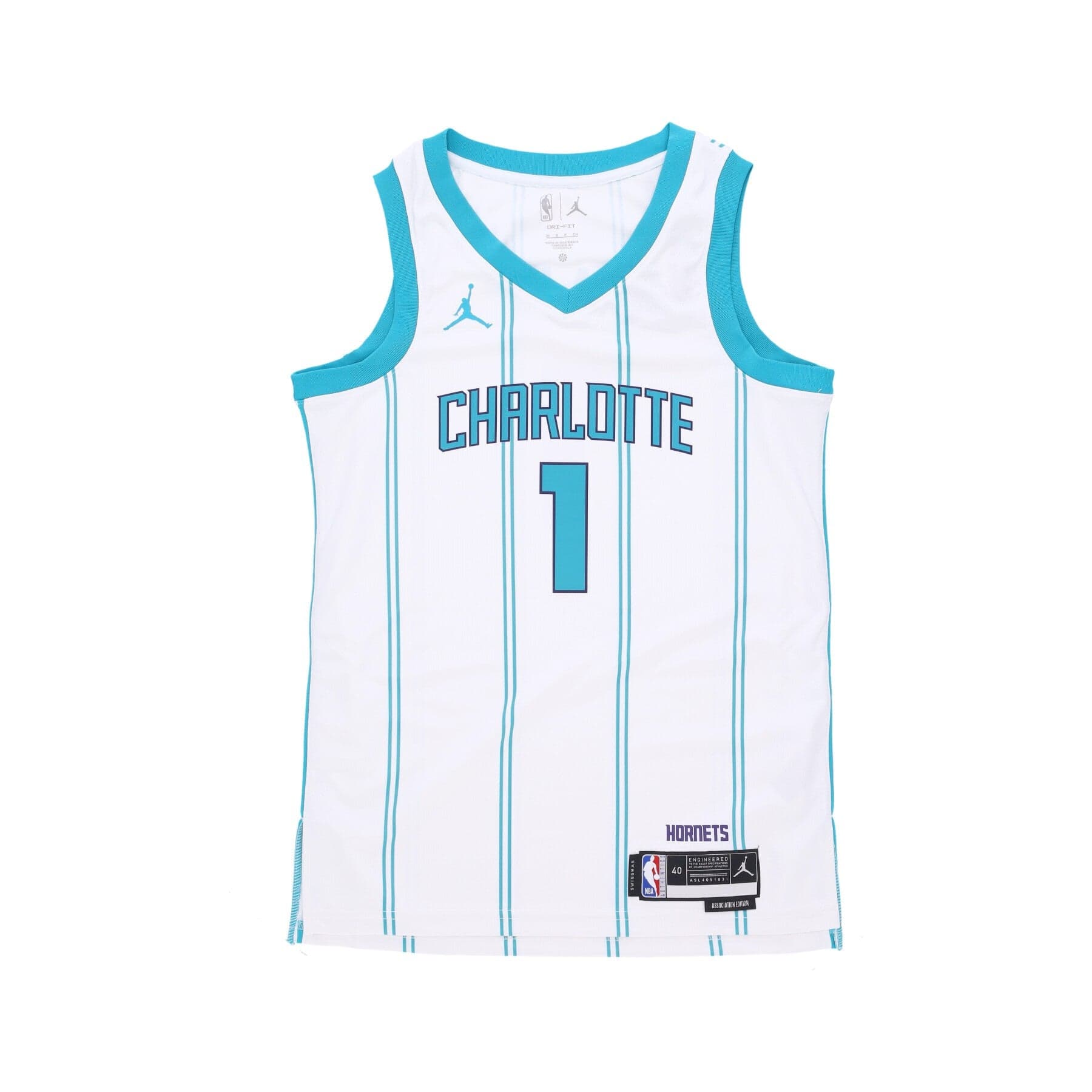 JORDAN NBA Canotta Basket Uomo Nba Association Edition 22 Dri-fit Swingman Jersey No 1 Lamelo Ball Chahor White - 3