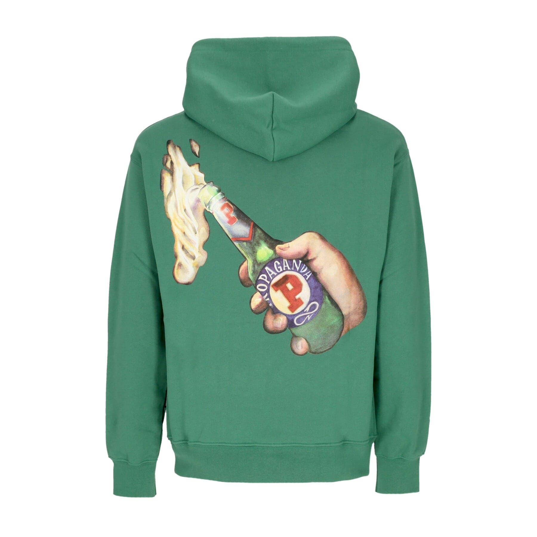 PROPAGANDA Felpa Leggera Cappuccio Uomo Super Hoodie Green Bottle - 3