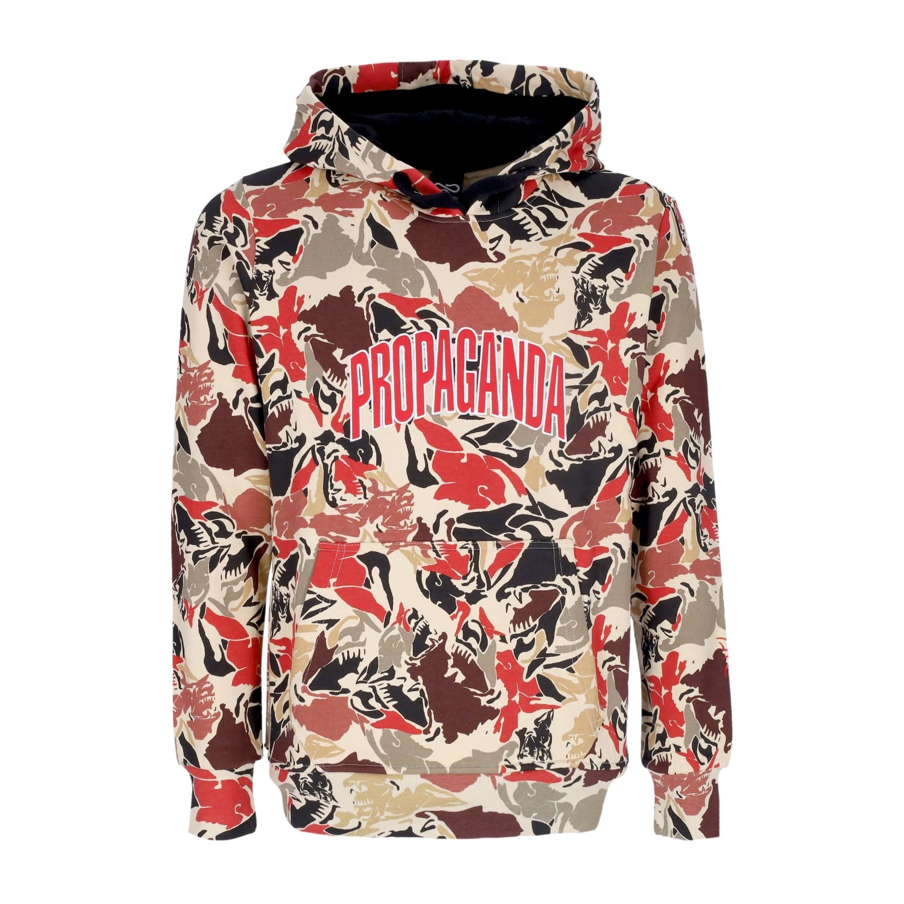 PROPAGANDA Felpa Cappuccio Uomo College Hoodie Beware - 3