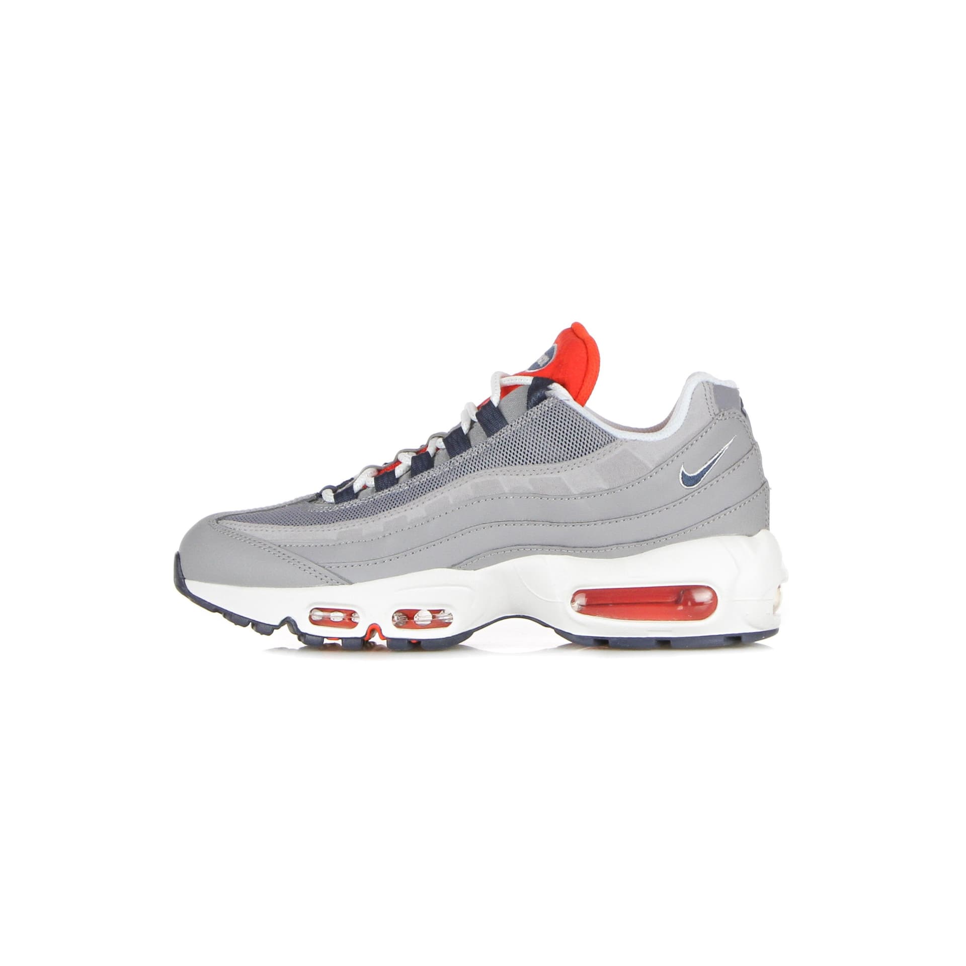 Nike Scarpa Bassa Uomo Air Max 95 Cement Grey/thunder Blue/chile Red - 12
