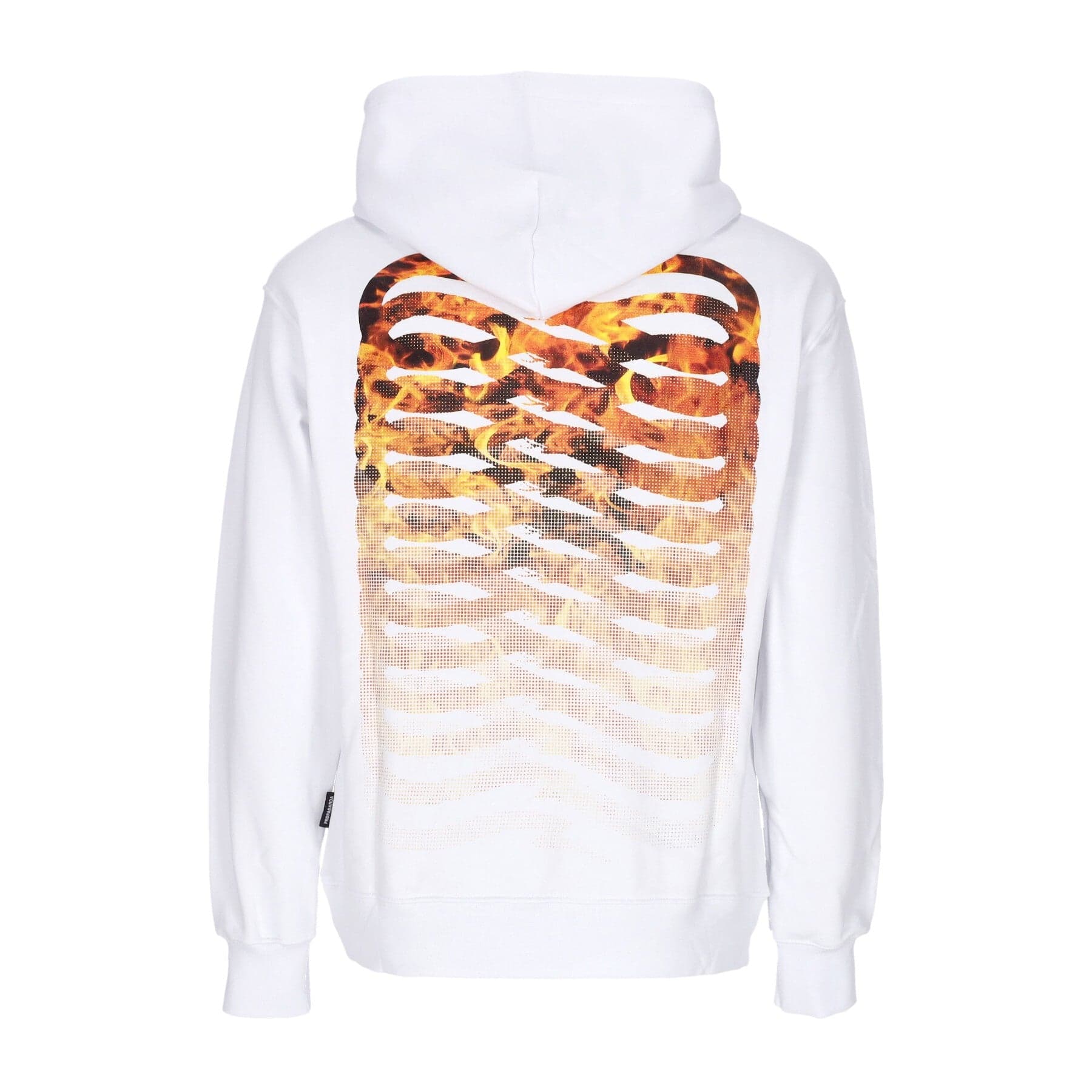 PROPAGANDA Felpa Leggera Cappuccio Uomo Ribs Hell Hoodie White - 4